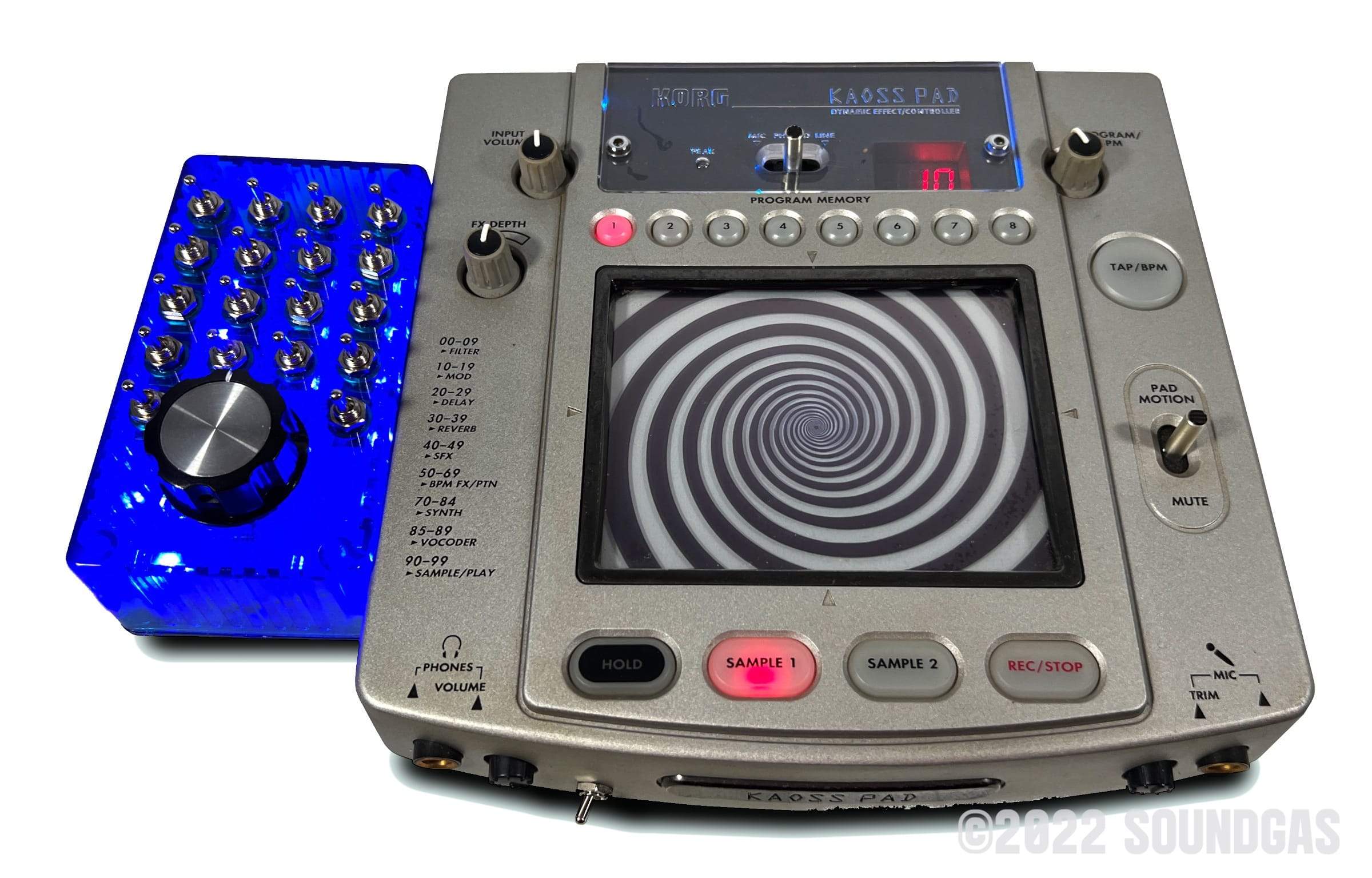 Korg Kaoss Pad KP2 Circuit Bent DJ Effects Processor - Dynamic Touchpad for Live Music & Studio Production
