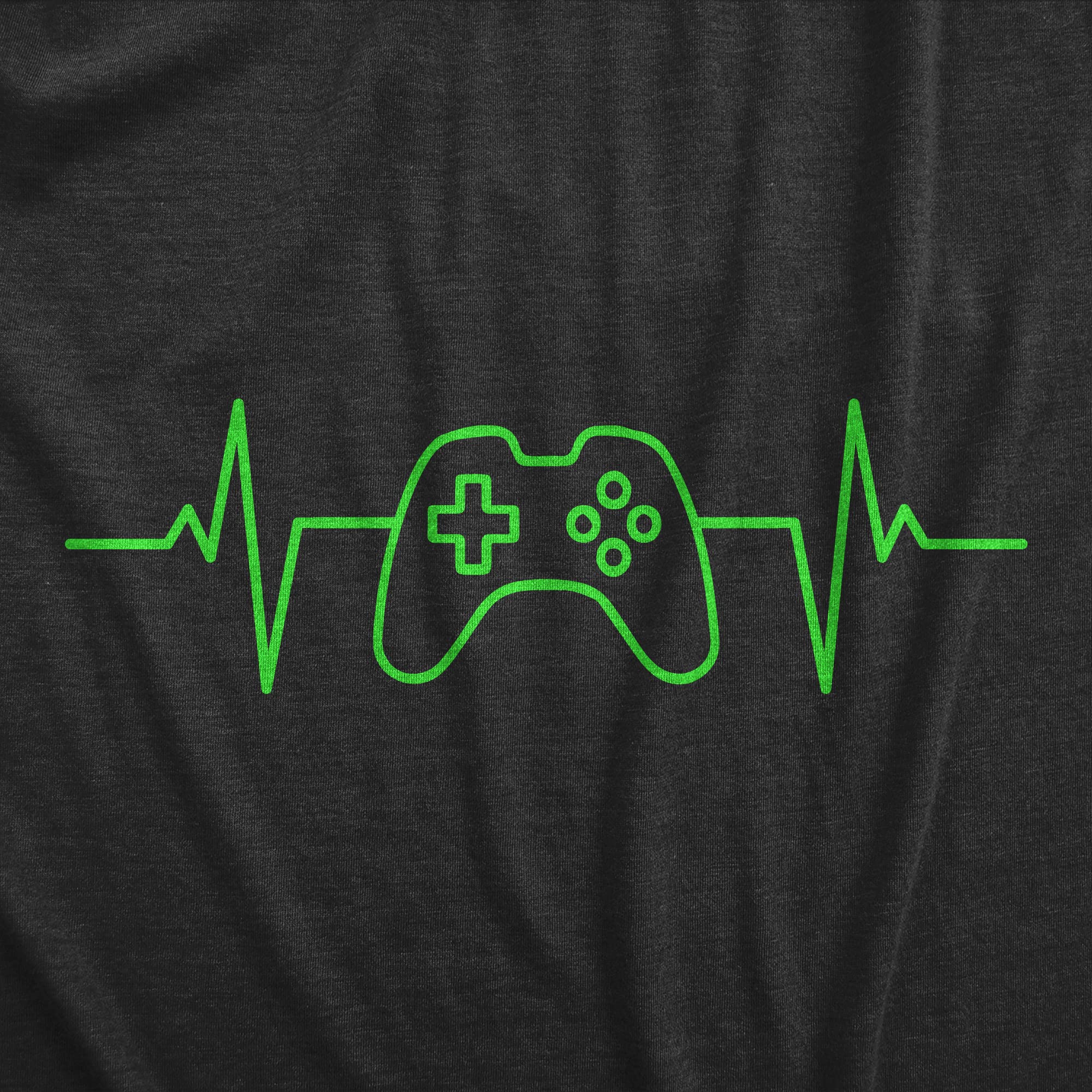 Men's Funny Video Game Heartbeat T-Shirt - Cool Controller Pulse Monitor Graphic Tee for Gamers - Perfect for Gaming Parties & Casual Wear