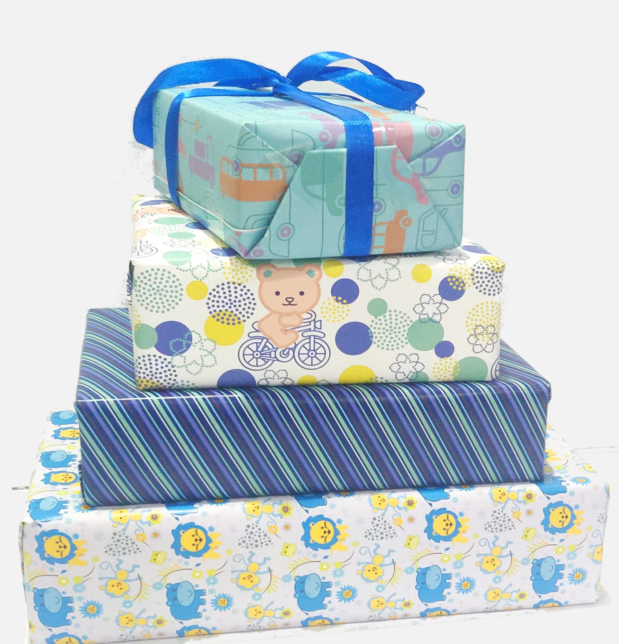 Premium Gift Wrapping Paper Set - 16 Sheets 12x18 Inches, Assorted Patterns with Ribbons for Birthday, Christmas, Wedding Presents - Elegant Present Wrapping for All Occasions