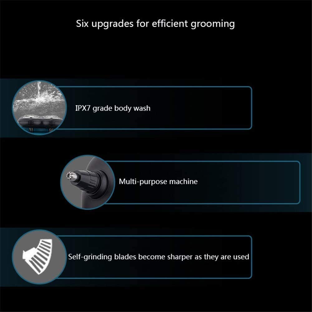 5-in-1 Electric Shaver for Men - Fast Charging 5D Floating Waterproof Razor with Nose Hair Trimmer & Facial Cleansing Brush | Perfect for Travel, Gym & Daily Grooming
