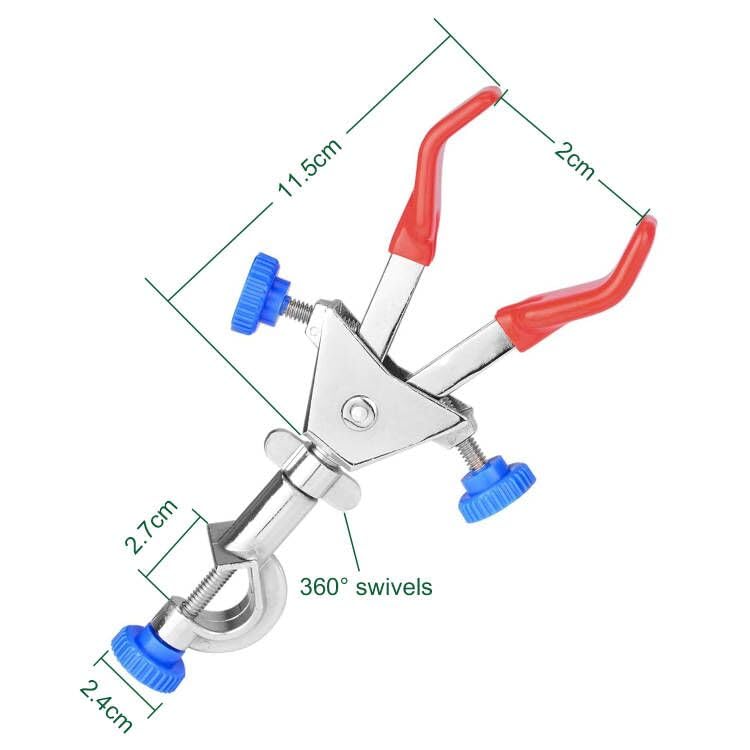 360° Swivel Rubber-Coated Lab Clamp for Science Experiments