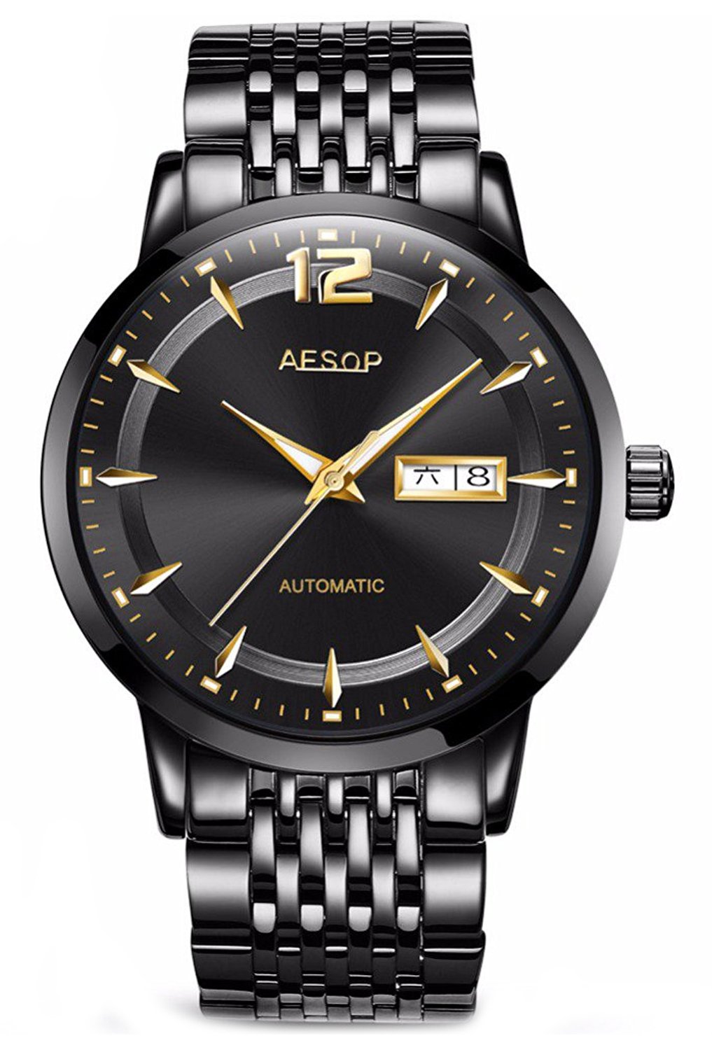 Men's Luminous Automatic Mechanical Watch - Ultra Thin Analog Display Business Wristwatch for Office, Formal Events & Everyday Wear