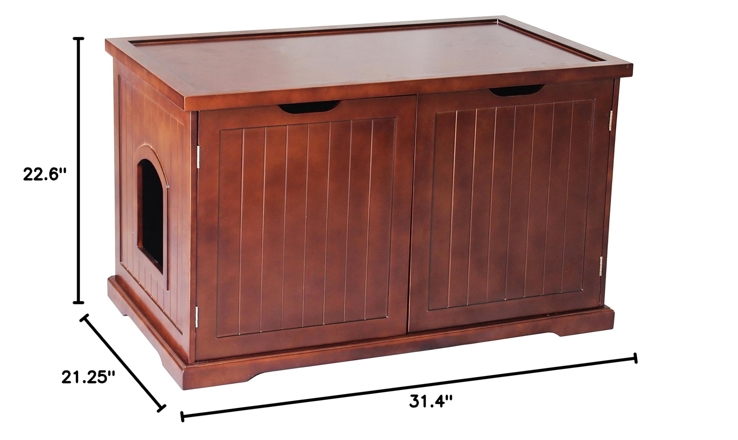 Merry Pet Cat Washroom Bench - Foldable Cat Litter Box Enclosure with Storage Shelf for Small Spaces | Perfect for Apartments & Bathrooms