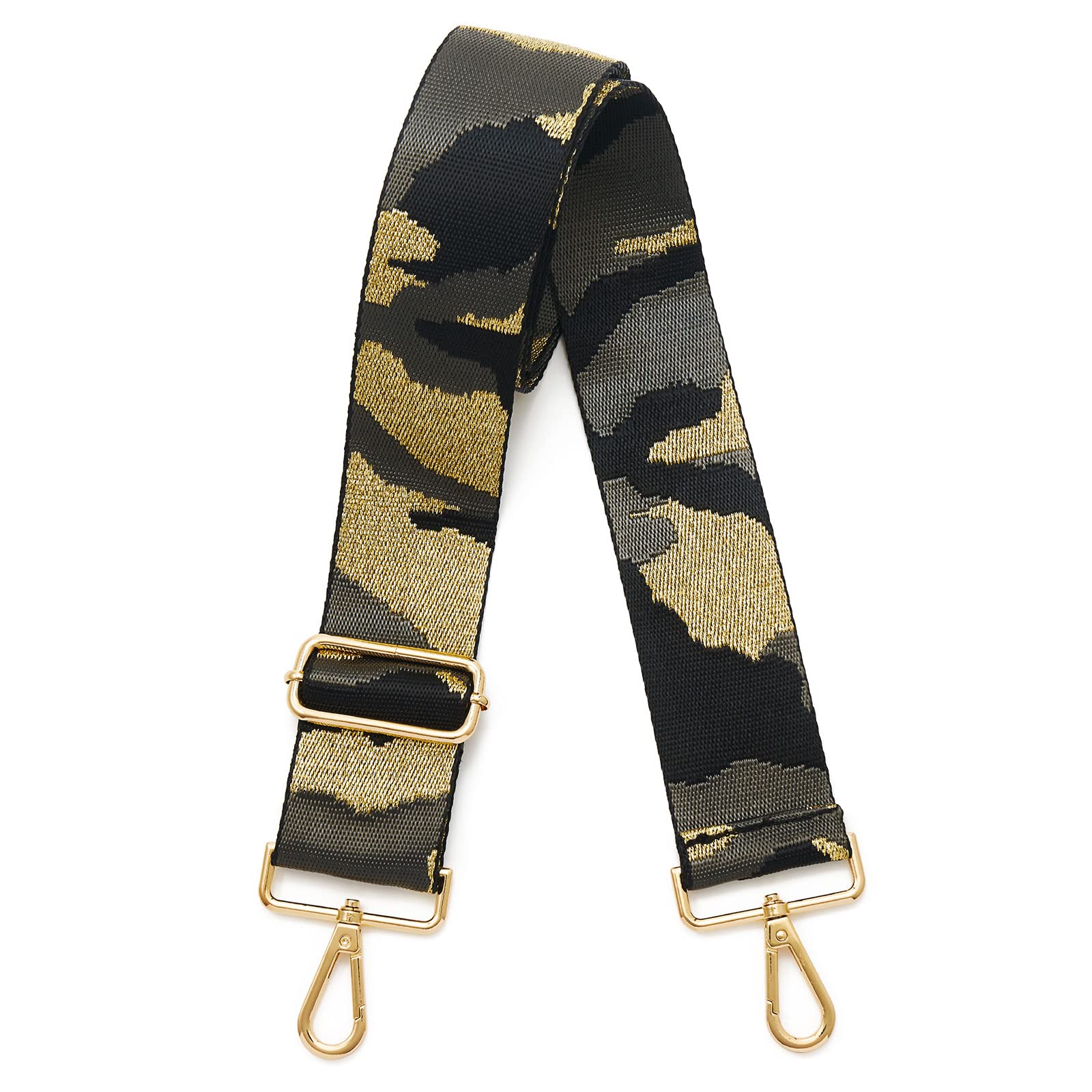 Adjustable Wide Purse Straps Replacement - Gold Hardware Crossbody Shoulder Strap for Women | Perfect for Handbags, Totes & Everyday Use