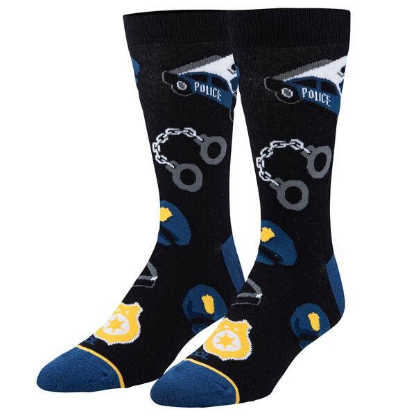 Cool Police Socks for Men & Women - Fun Novelty Socks for Cosplay, Gifts, and Everyday Wear
