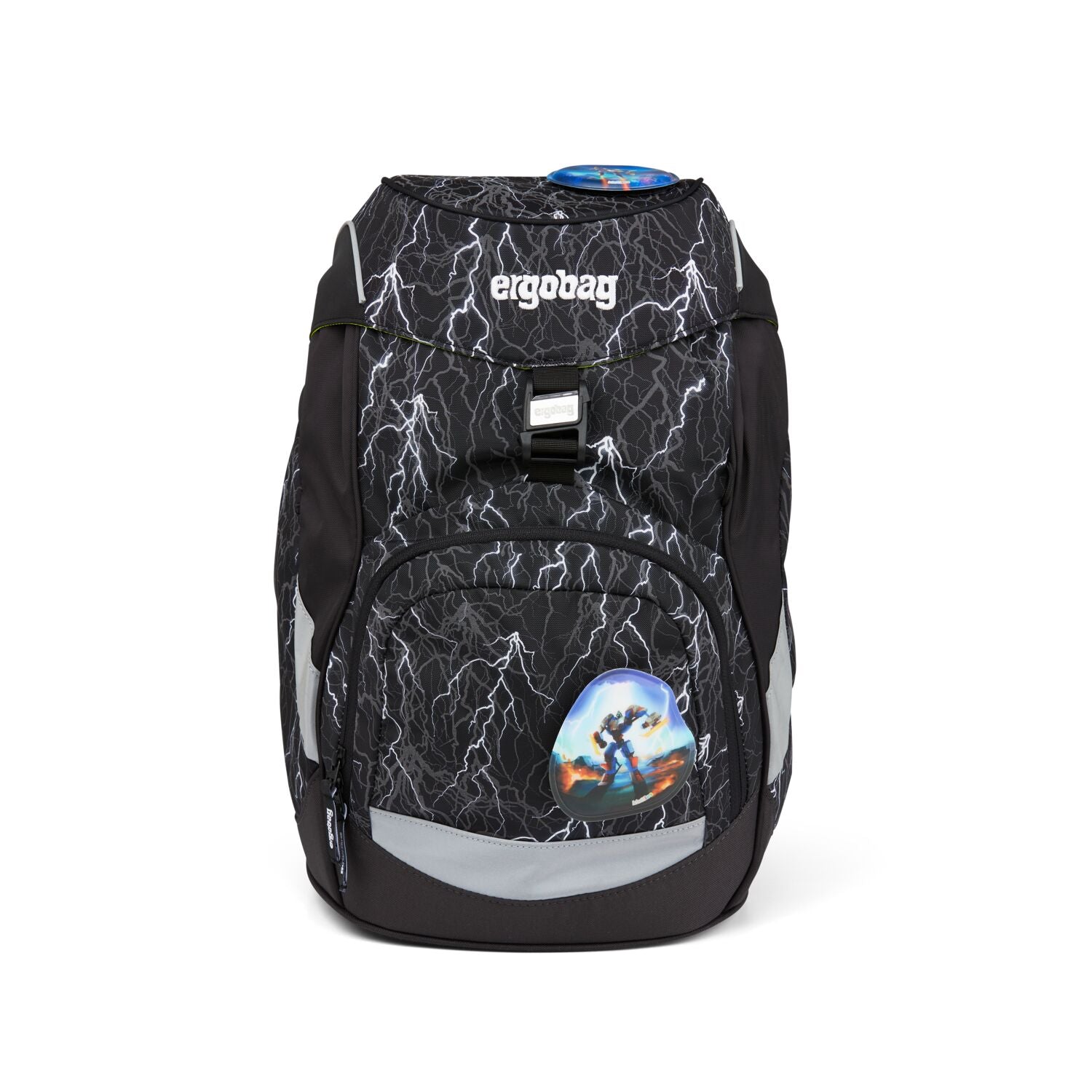 ergobag Prime School Backpack with Super Reflective Glow - Lightweight Durable Kids Backpack for Boys & Girls - Perfect for School, Travel & Outdoor Adventures