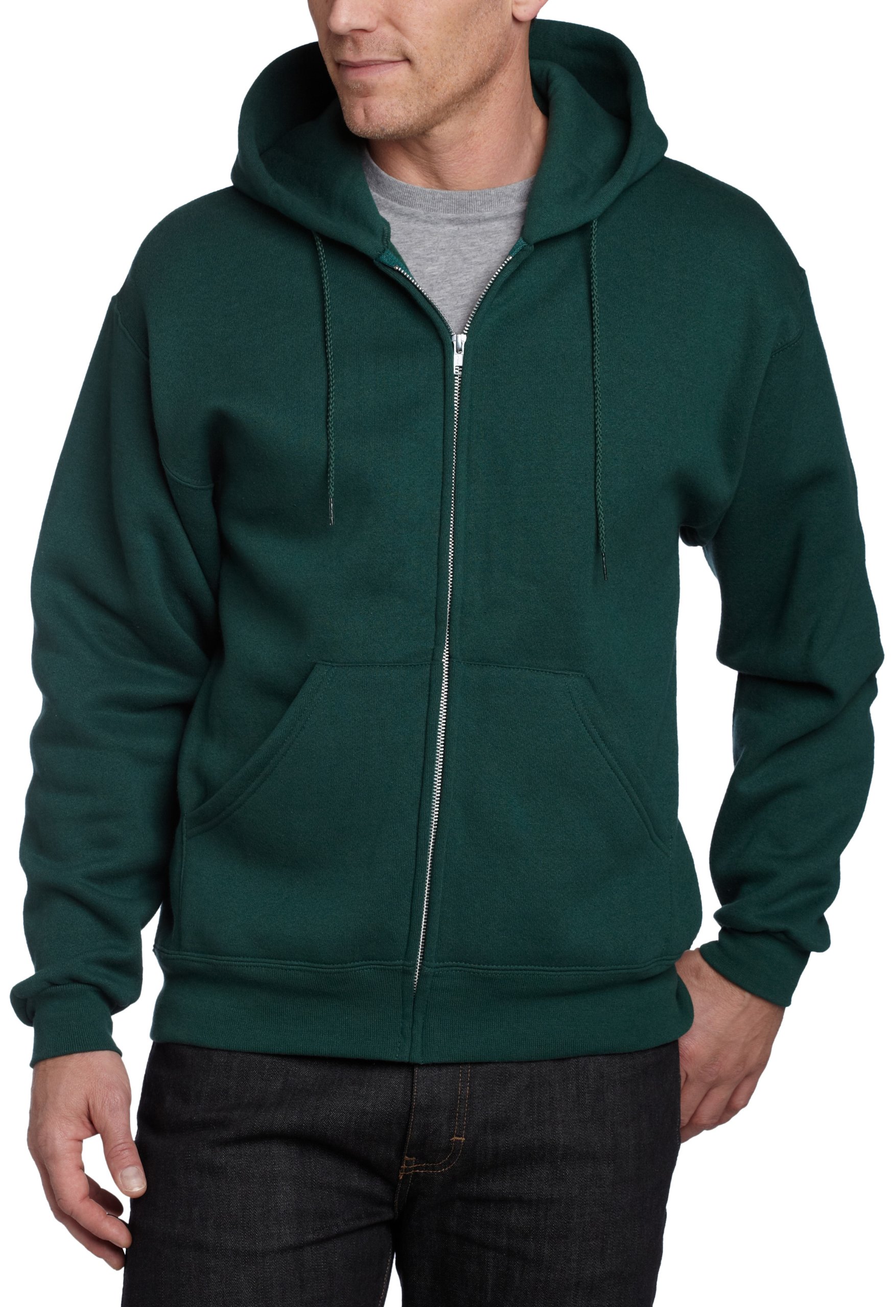 Soffe Men's Full Zip Fleece Hoodie - Warm & Comfortable Winter Jacket for Outdoor Activities, Hiking, and Casual Wear