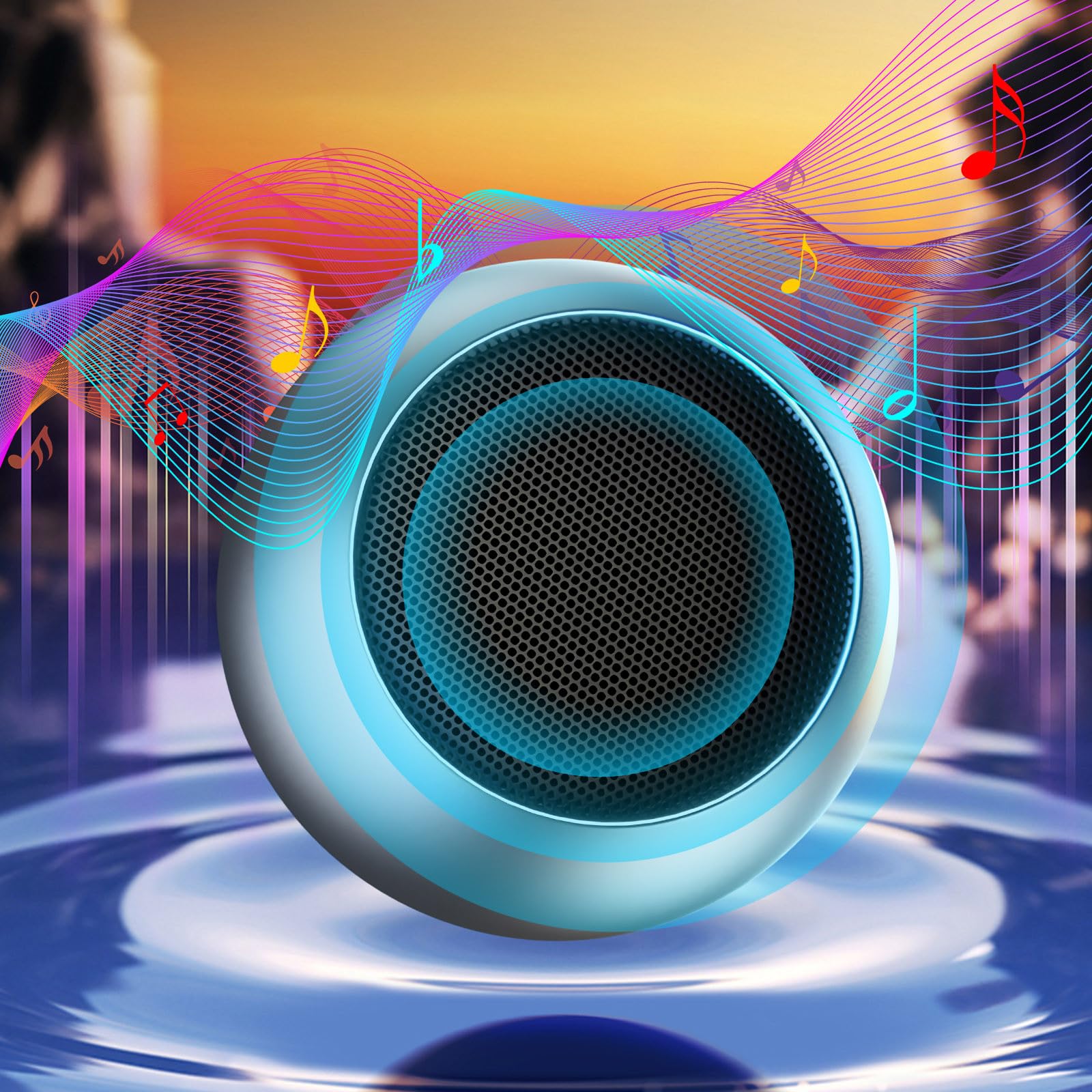 Xinxinyu Portable Wireless Bluetooth Speaker with Enhanced Bass, 15-Hour Playtime, Noise-Cancelling Mic, IP67 Waterproof - Perfect for Outdoor Adventures, Travel & Home Use (Silver)