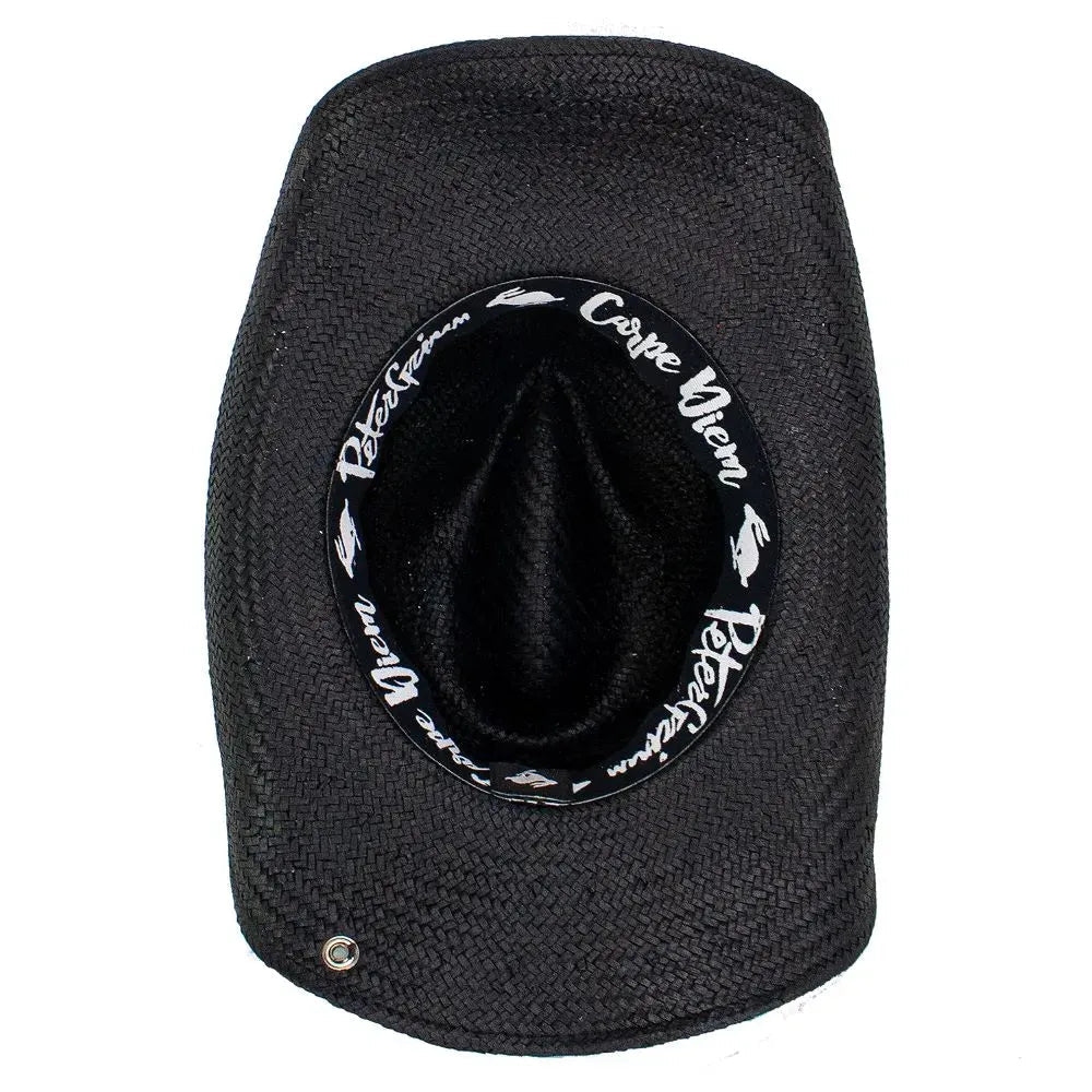Peter Grimm Grateful Dead SYF Nothing But A Good Time Black Straw Cowboy Hat - Perfect for Music Festivals, Concerts & Summer Outfits