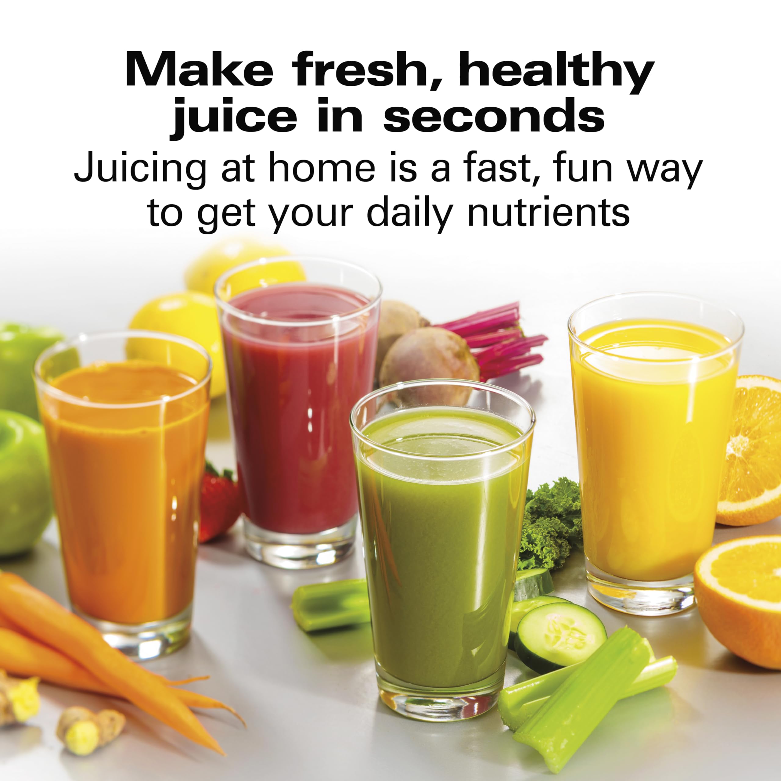 Hamilton Beach Professional Juicer Machine - 1100W High-Power Centrifugal Extractor with 3.5