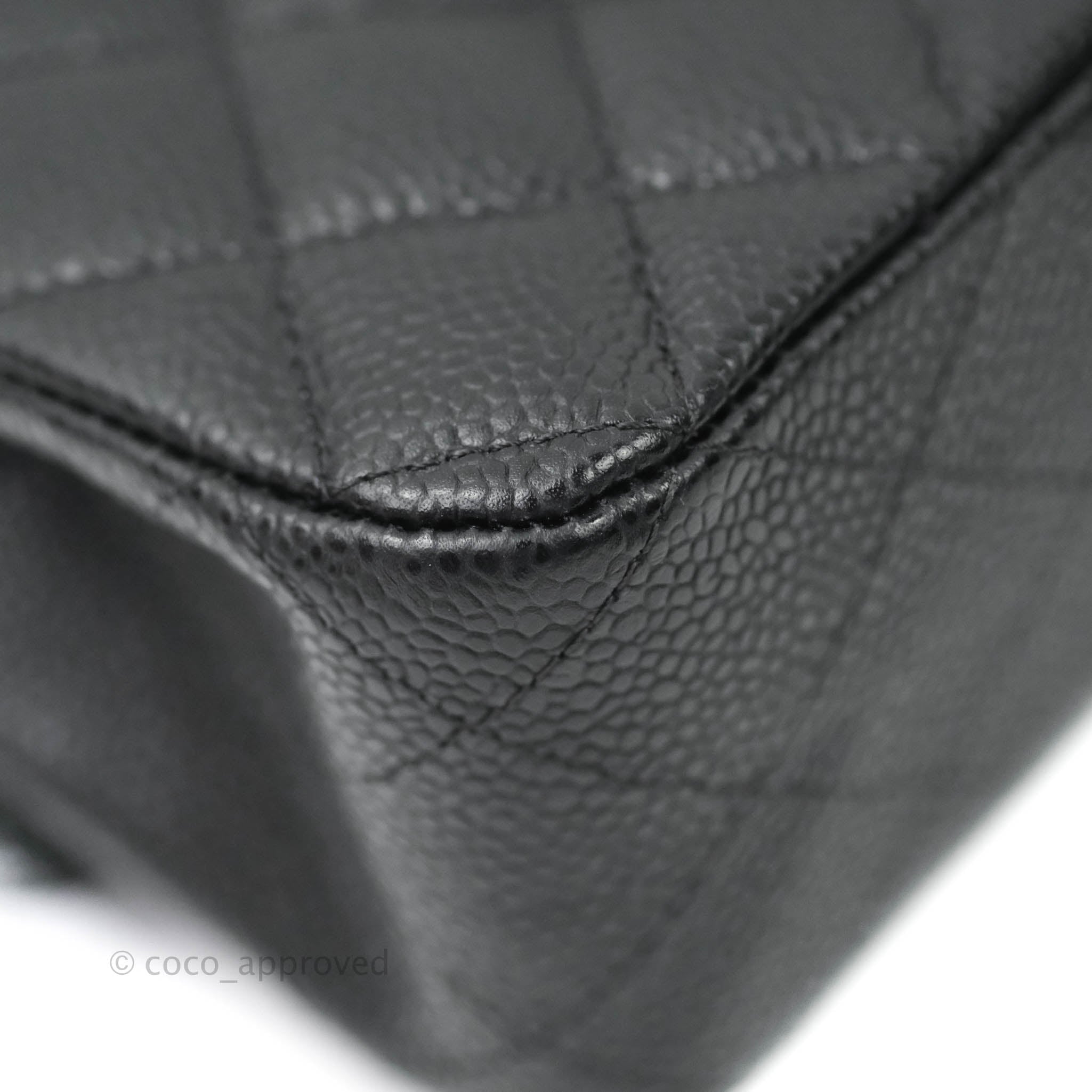Chanel Classic Medium Double Flap Bag Black Caviar Leather with Gold Hardware - Luxury Shoulder Bag for Women, Perfect for Work, Parties & Special Occasions