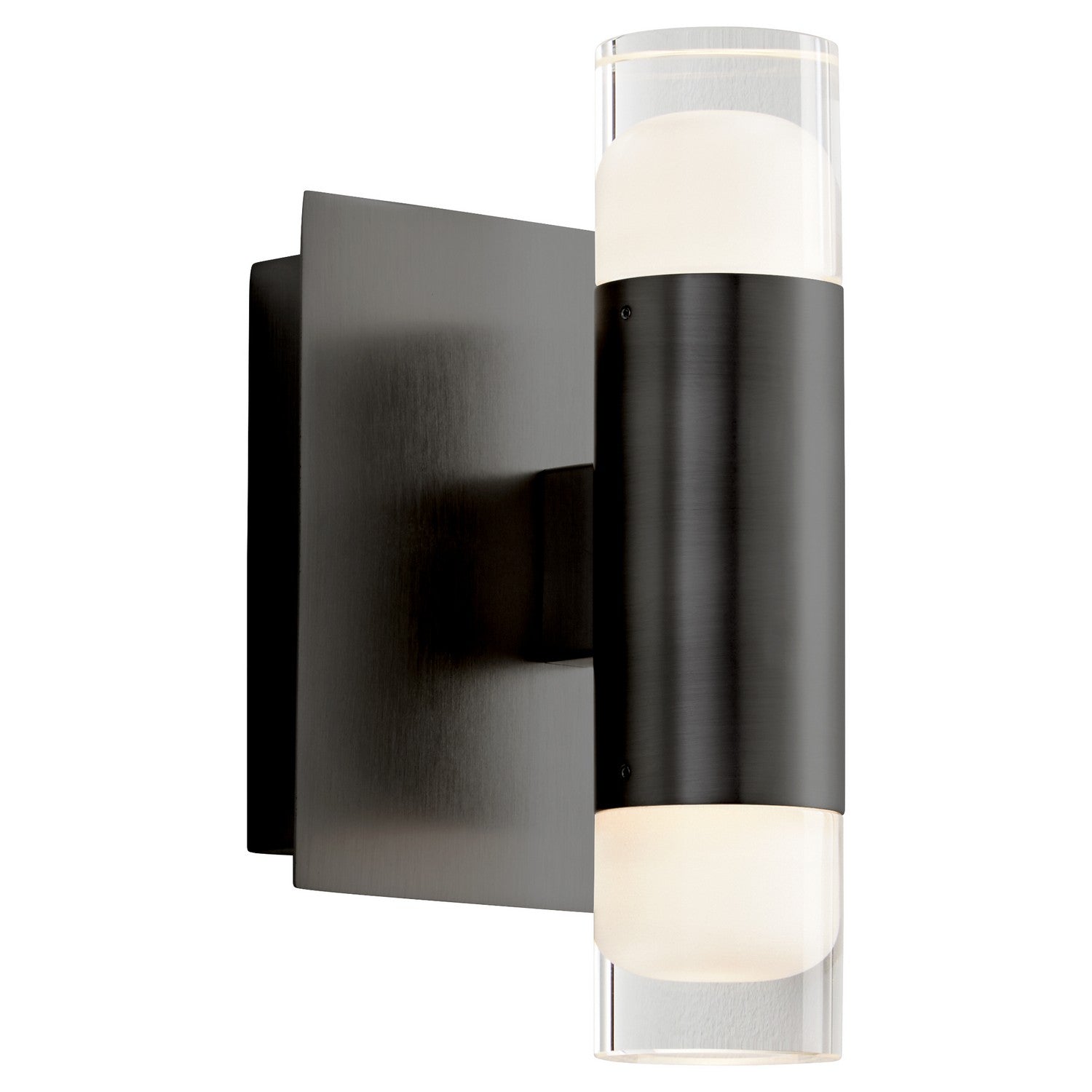 Oxygen Alarum 3 594 15 Wall Sconce Light Fixture - Black Modern LED Wall Lamp for Bedroom, Living Room & Hallway Lighting