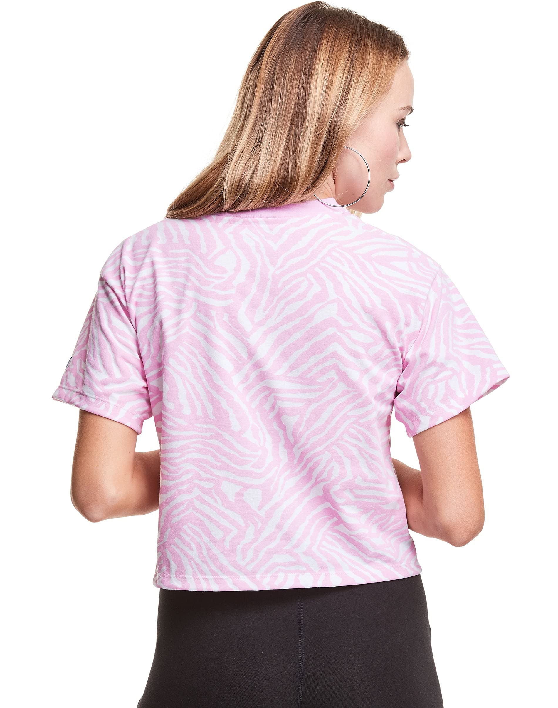 Champion Women's Graphic Cropped T-Shirt - Soft Cotton Casual Tee for Workout, Gym & Streetwear Fashion (Retired Colors Collection)