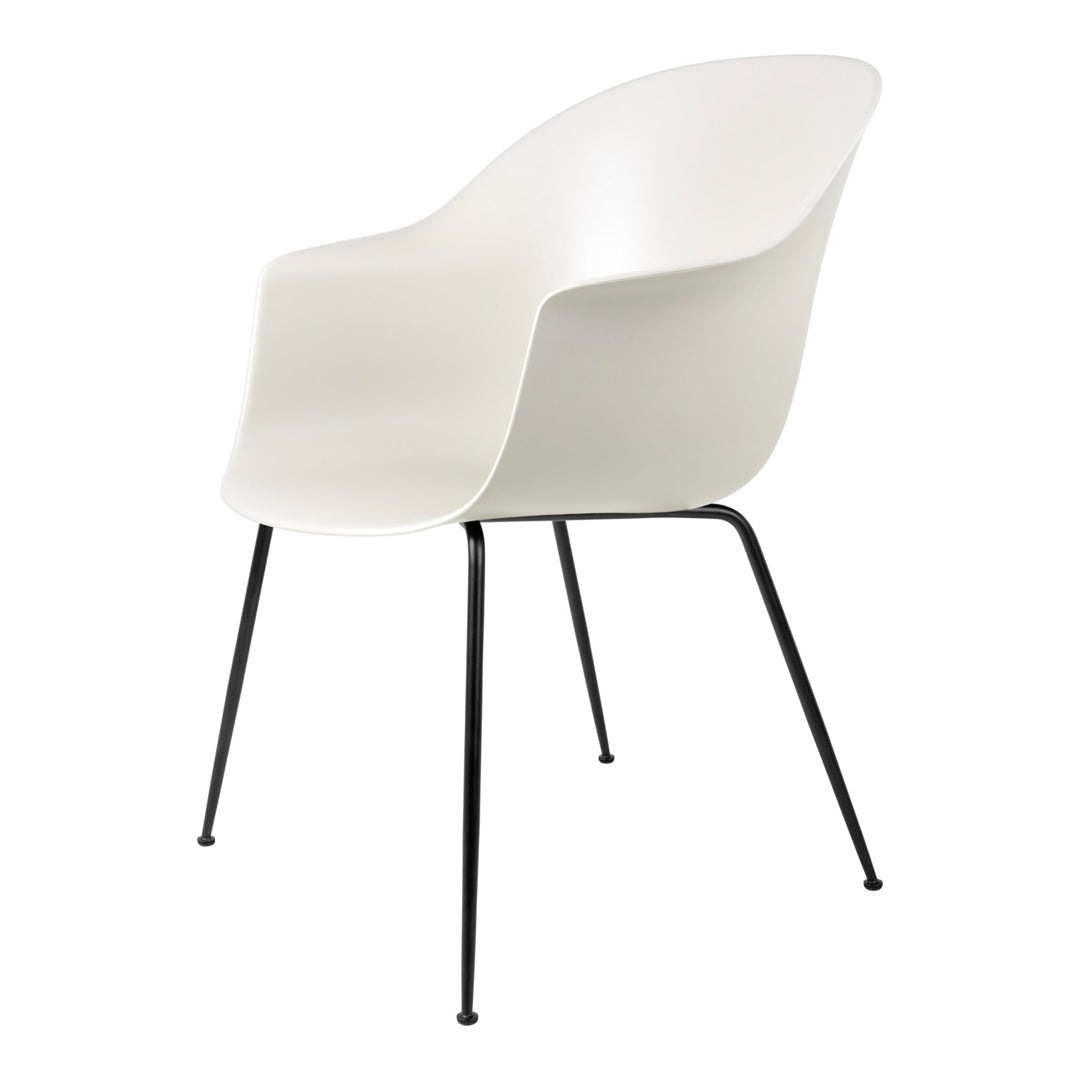 Modern Bat Dining Chair with Conic Base - Unupholstered Wooden Seat for Kitchen, Dining Room & Restaurant - Stylish & Comfortable Seating Solution