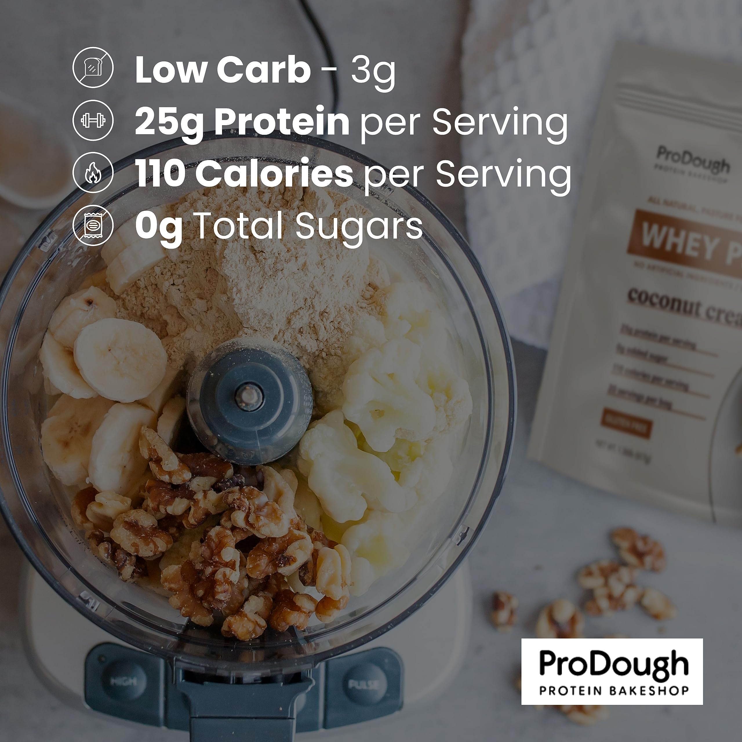ProDough Gourmet Hydrolyzed Whey Protein Isolate Powder - 25g Protein per Serving, Easy Digest Enzyme Blend, Gluten Free, Keto Friendly, Natural Ingredients (Strawberry Shortcake Flavor) - Perfect for Post-Workout Recovery, Smoothies & Healthy Baking