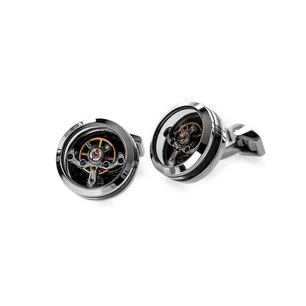 Premium Stainless Steel Cufflinks for Men - Elegant Dress Shirt Cuff Buttons - Perfect Business Formal Gift for Him - Classic & Durable (One Size, Color A) - Ideal for Weddings, Office & Special Occasions
