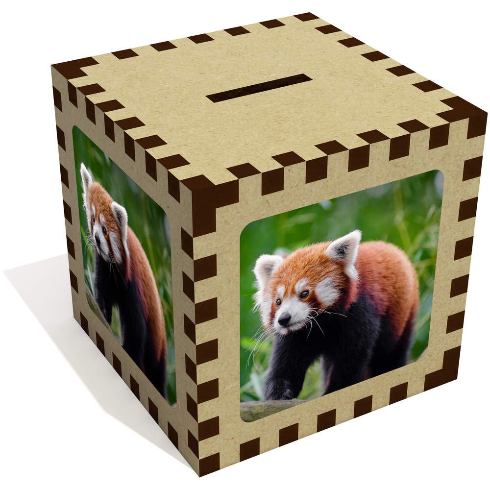 Red Panda Money Box - Cute Animal Piggy Bank for Saving Coins & Cash | Perfect Gift for Kids, Collectors & Panda Lovers | Home Decor, Office & Classroom Savings