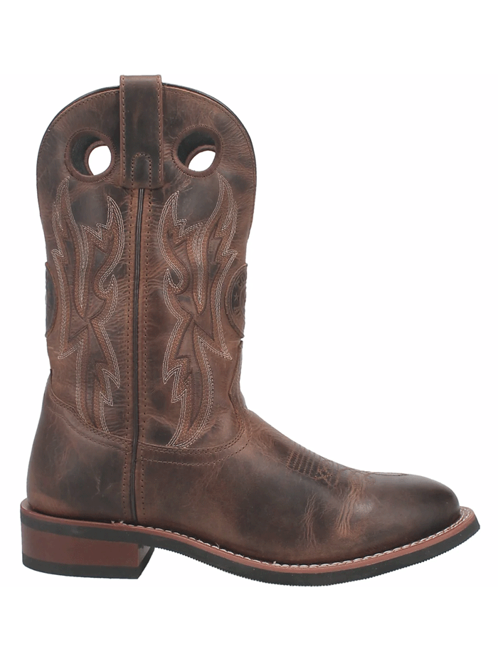 Laredo 7915 Men's Dawson Leather Boots - Brown Cowboy Boots for Men, Comfortable & Durable Western Boots for Riding, Work & Casual Wear