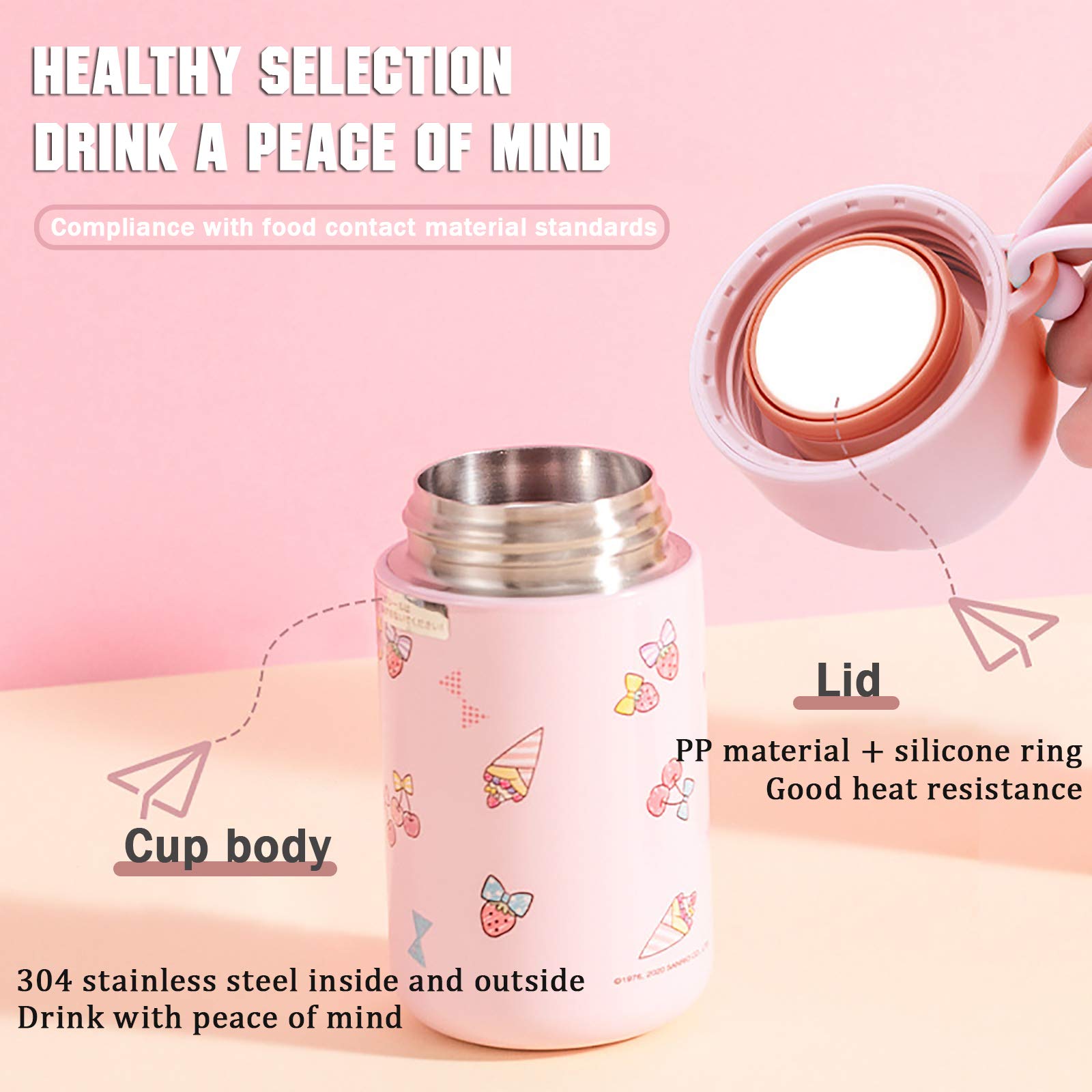 Anime Stainless Steel Vacuum Insulated Water Bottle - Cute Travel Coffee Mug for Hot & Cold Drinks | Perfect for School, Office, Gym & Outdoor Activities