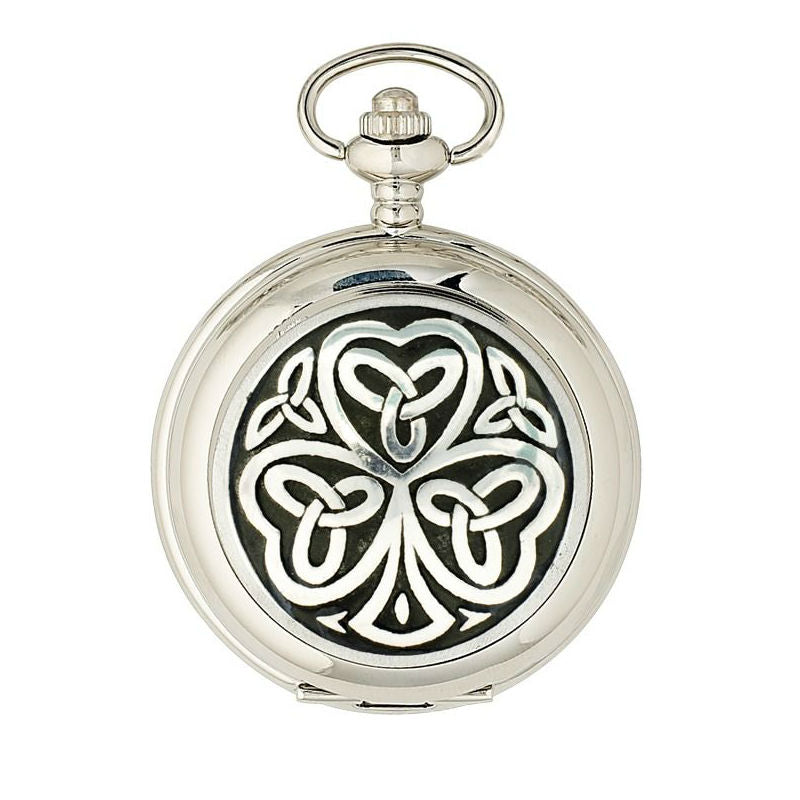 Vintage Shamrock Mechanical Pocket Watch - Classic Irish Design, Hand-Wind for Men & Women - Perfect for Weddings, Gifts & Steampunk Fashion Accessories