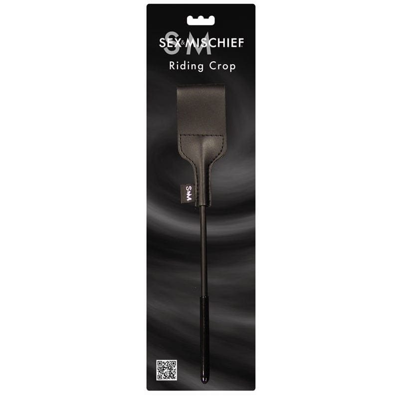 SS S&M Riding Crop - Black Leather Equestrian Whip for Horseback Riding & Training - Perfect for Equestrian Sports, Dressage & Equestrian Enthusiasts