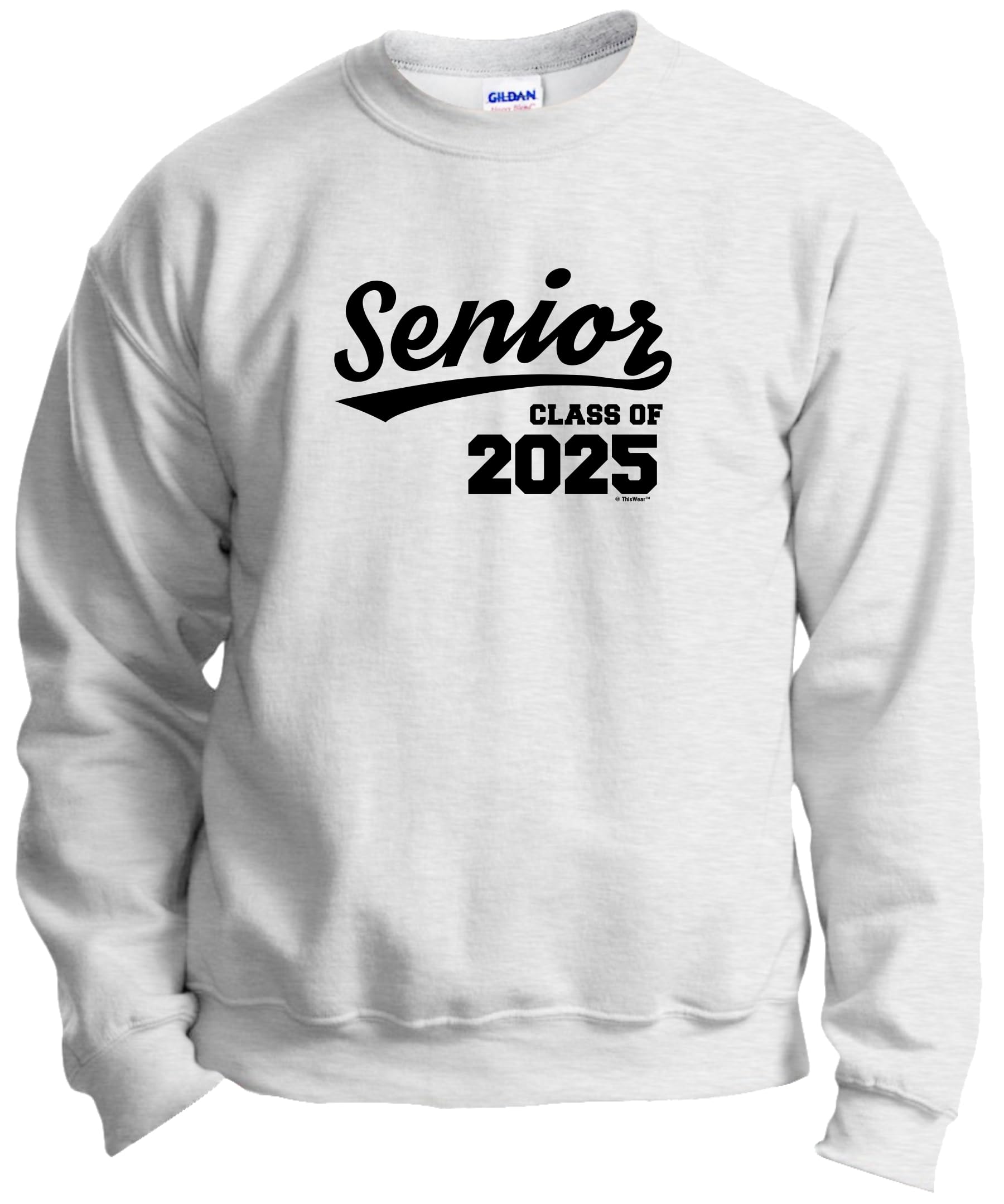 2025 Graduation Gifts for Seniors - ThisWear Class of 2025 Crewneck Sweatshirt | Comfortable & Stylish Grad Apparel for College Celebrations & Senior Year Memories