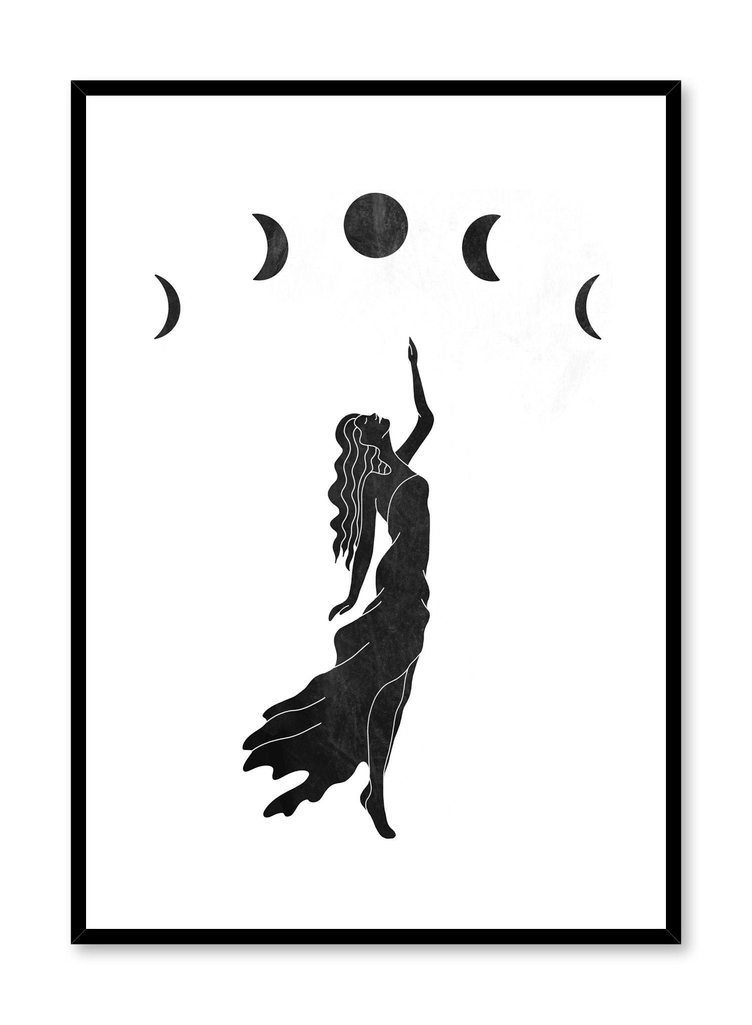 Selene Poster - Premium Moon Goddess Wall Art Print for Home & Office Decor - Perfect for Bedroom, Living Room & Gift Ideas