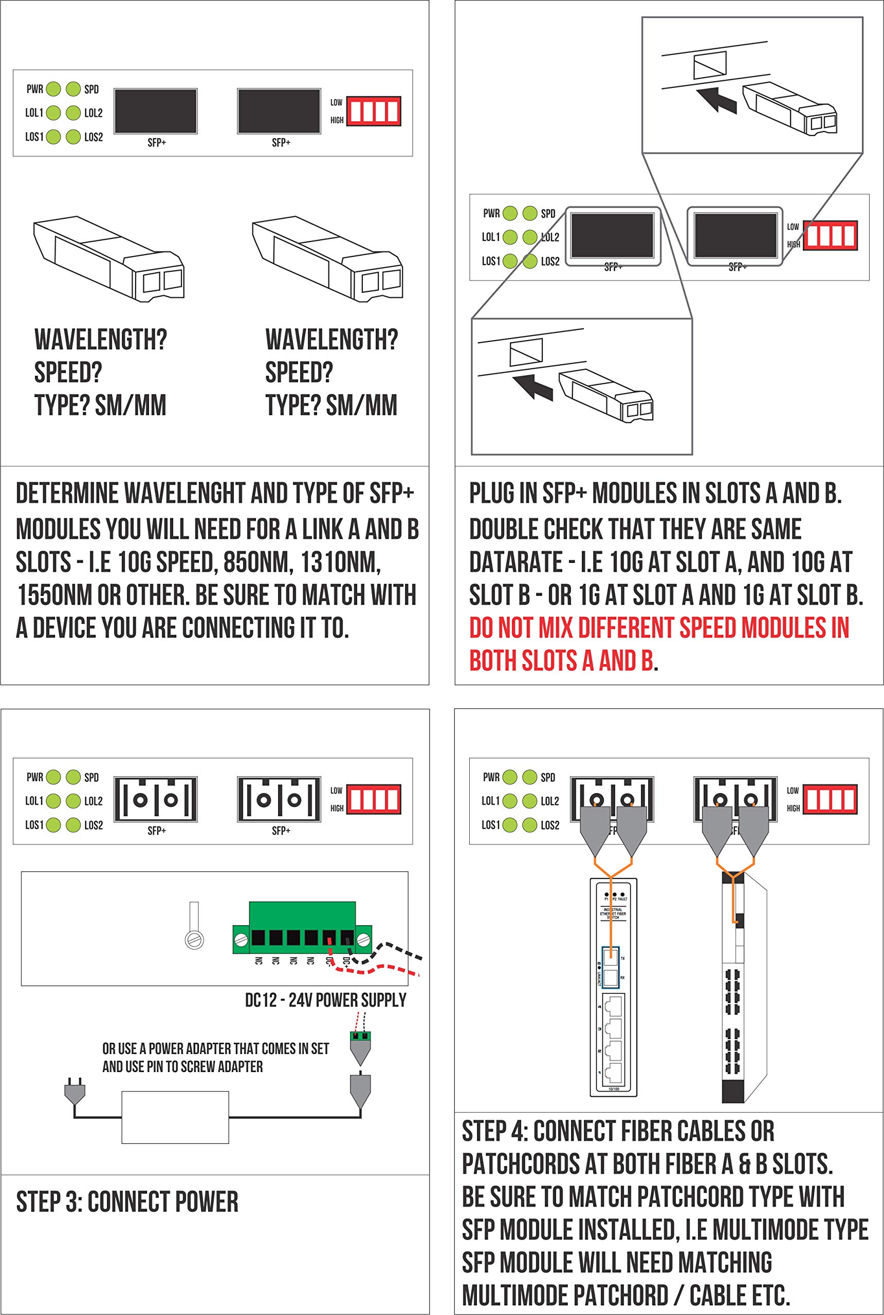 10G SFP+ to SFP+ Fiber Media Converter - DIN Rail Mount - Extended Temperature Range (-40°C to 75°C) - 10G OEO 3R Transparent Repeater - Dual Open SFP+ Slots (Supports 10GB/1GB SFP Modules) - Ideal for Industrial Networks, Data Centers & Harsh Environments (Transceivers Not Included)