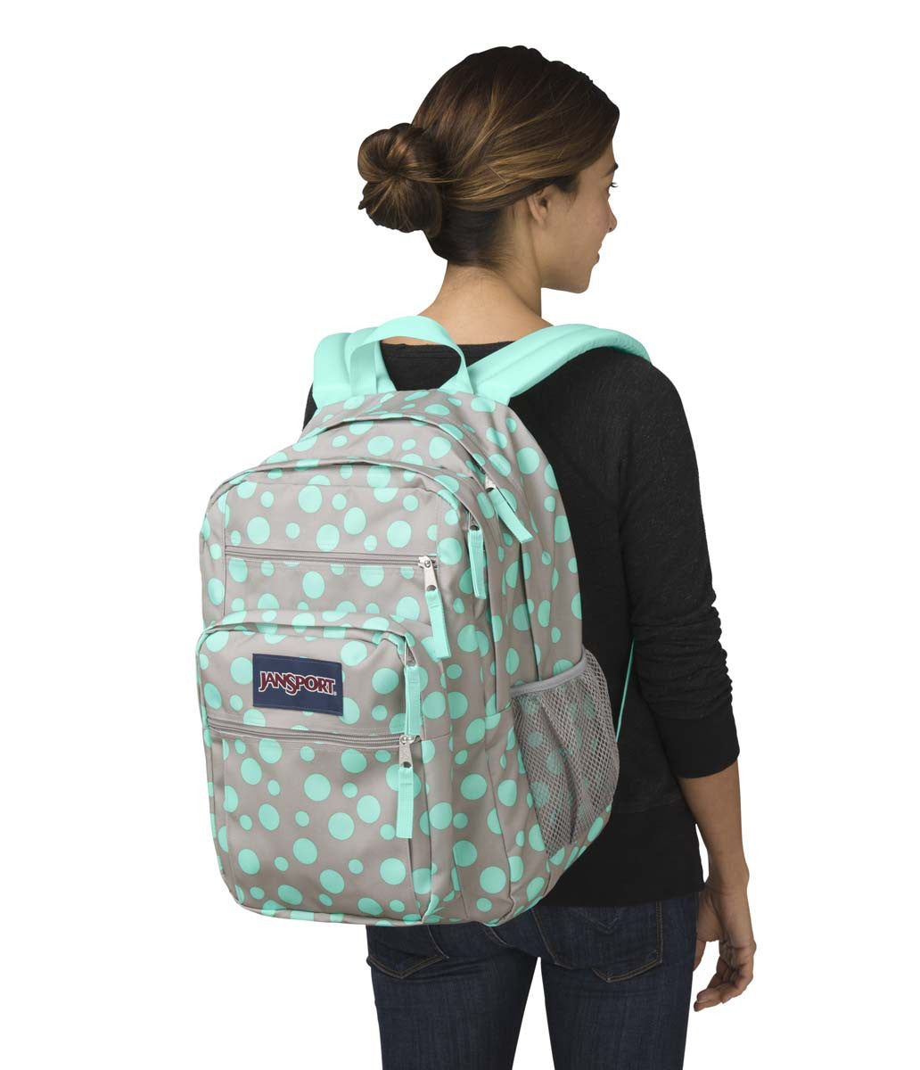 JANSPORT Big Student Backpack - Grey Rabbit Sylvia Dot Design | Durable School Bag for College & High School | Perfect for Books, Laptop & Daily Commute