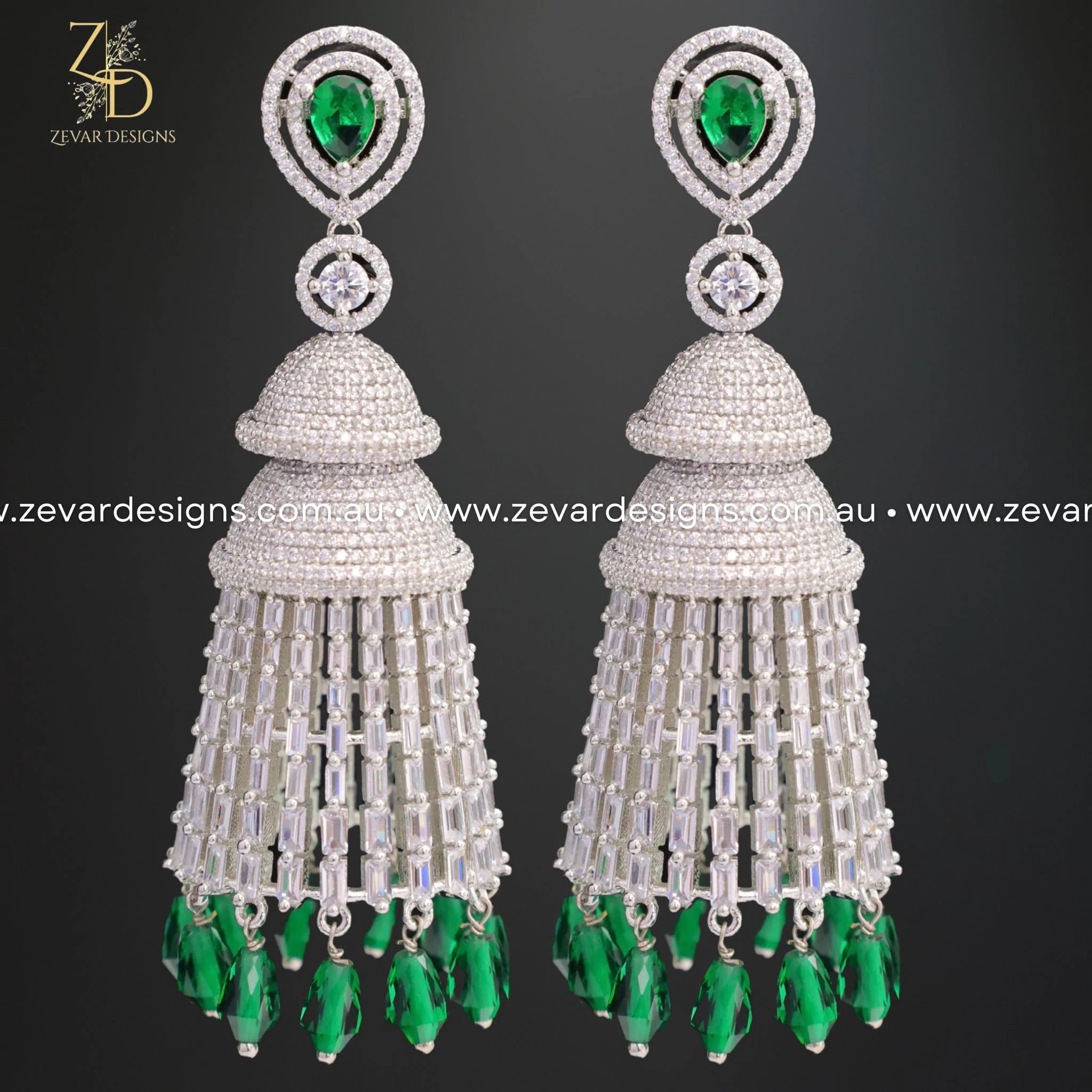 Emerald Green Zircon Stud Earrings for Women - Elegant & Hypoallergenic Jewelry for Parties, Weddings & Everyday Wear