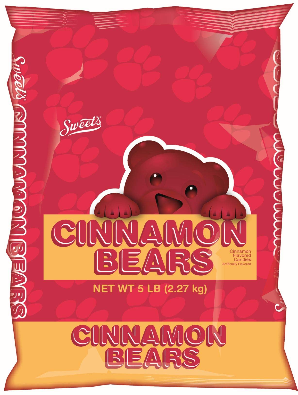 Hot & Spicy Red Cinnamon Gummy Bears - 5lb Bulk Bag | Gluten Free, Kosher Candy for Kids & Adults | Made in USA | Perfect for Halloween Treats, Party Favors & Office Snacks