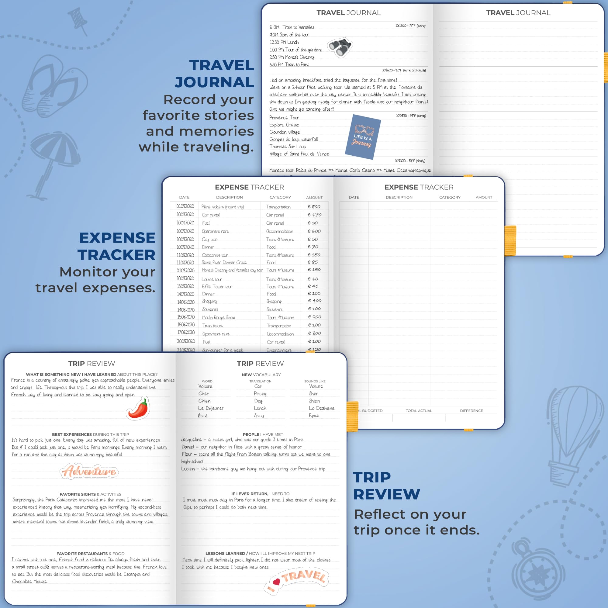 Clever Fox Travel Journal - A5 Trip Organizer with Budget Plan for Vacations & Traveling