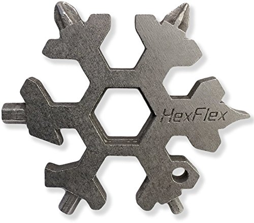 HexFlex SS23S Adventure Multi-Tool - 12-in-1 Stainless Steel Survival Gear for Camping, Hiking & Outdoor Emergencies | Compact & Lightweight EDC Essential