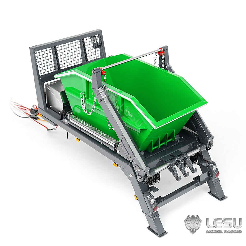 LESU 1/14 RC Hydraulic Skip Loader Metal Bucket Valve Pump Kit - DIY Hydraulic System Parts for RC Garbage Truck & Construction Models | Perfect for RC Enthusiasts & Scale Model Builders