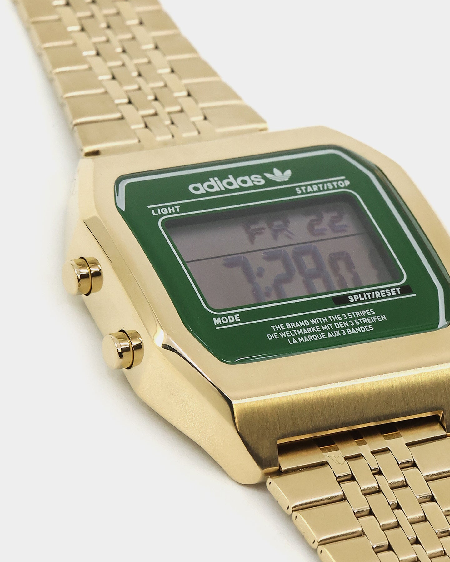 Adidas Digital Two 36MM Gold/Green Watch - Stylish Unisex Sports Watch with Digital Display for Running, Gym & Outdoor Activities