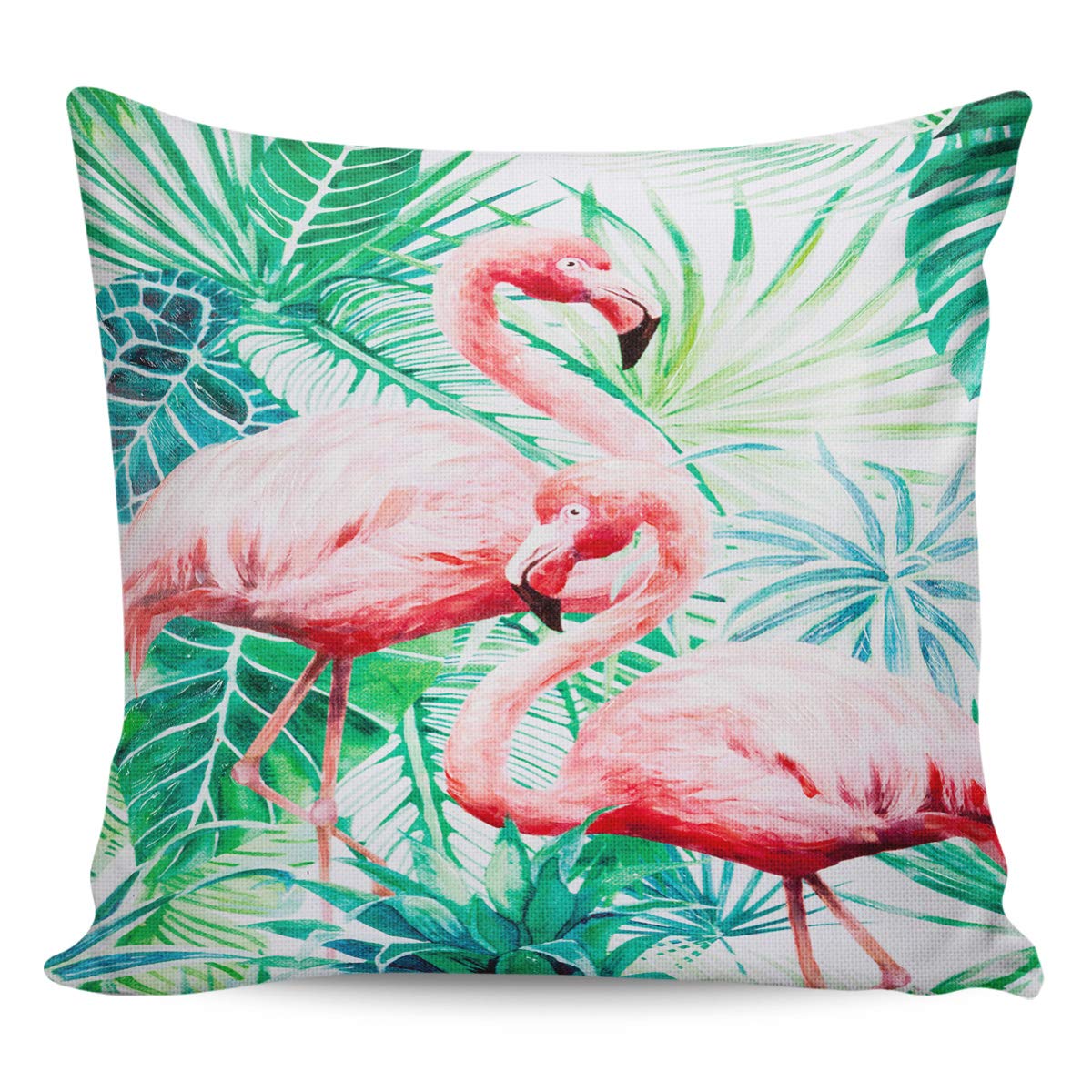 Premium Flamingo Print Pillow Covers 26x26 Inch - Soft Decorative Square Throw Pillow Cases with Hidden Zipper Closure for Sofa, Couch & Bed - Perfect for Living Room, Bedroom & Home Decor