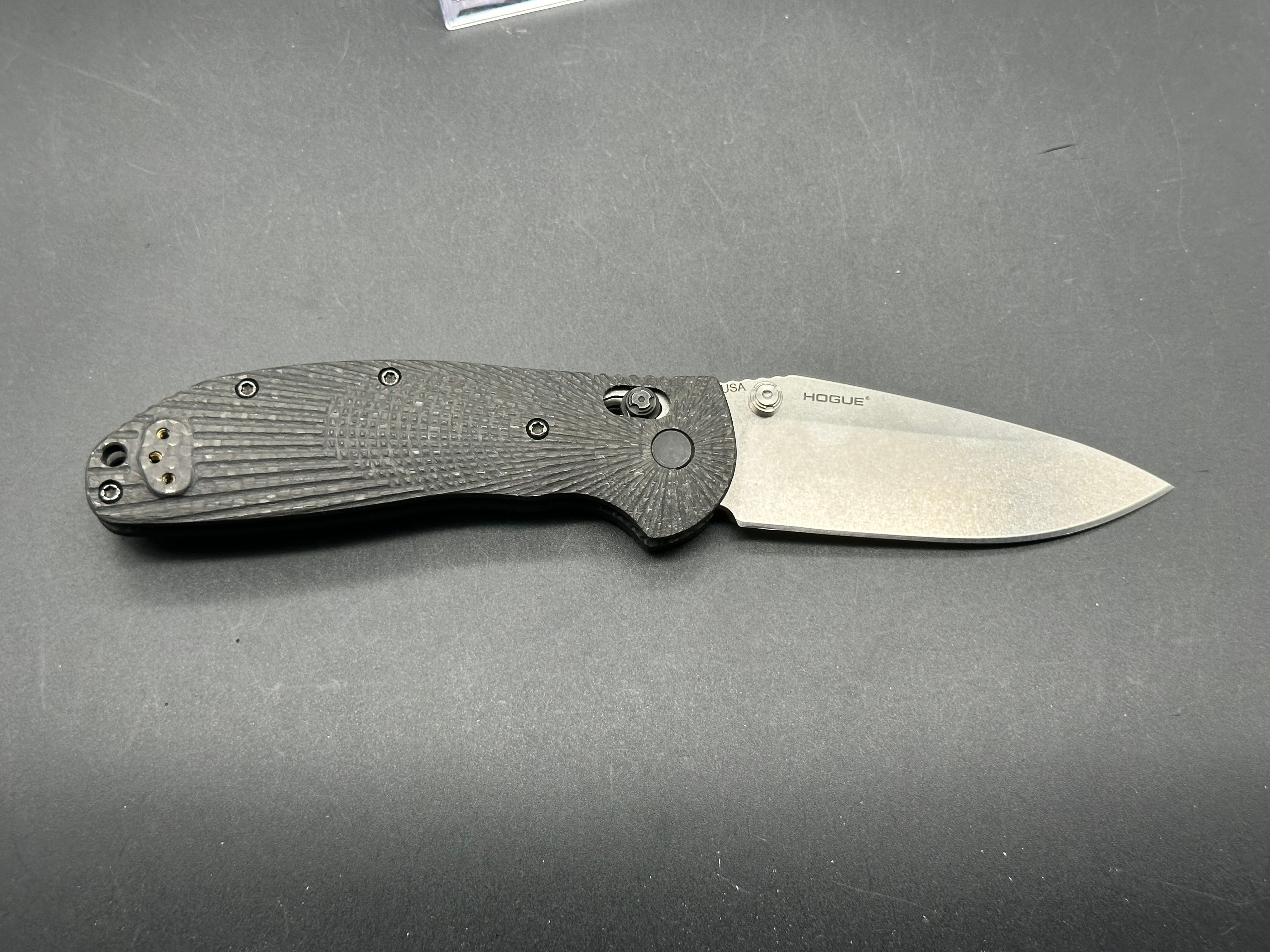 Hogue Doug Ritter RSK Full Size Folding Knife - Carbon Fiber Handle, MagnaCut Blade - Used in Great Condition | Outdoor Survival, Camping, EDC, Tactical Use