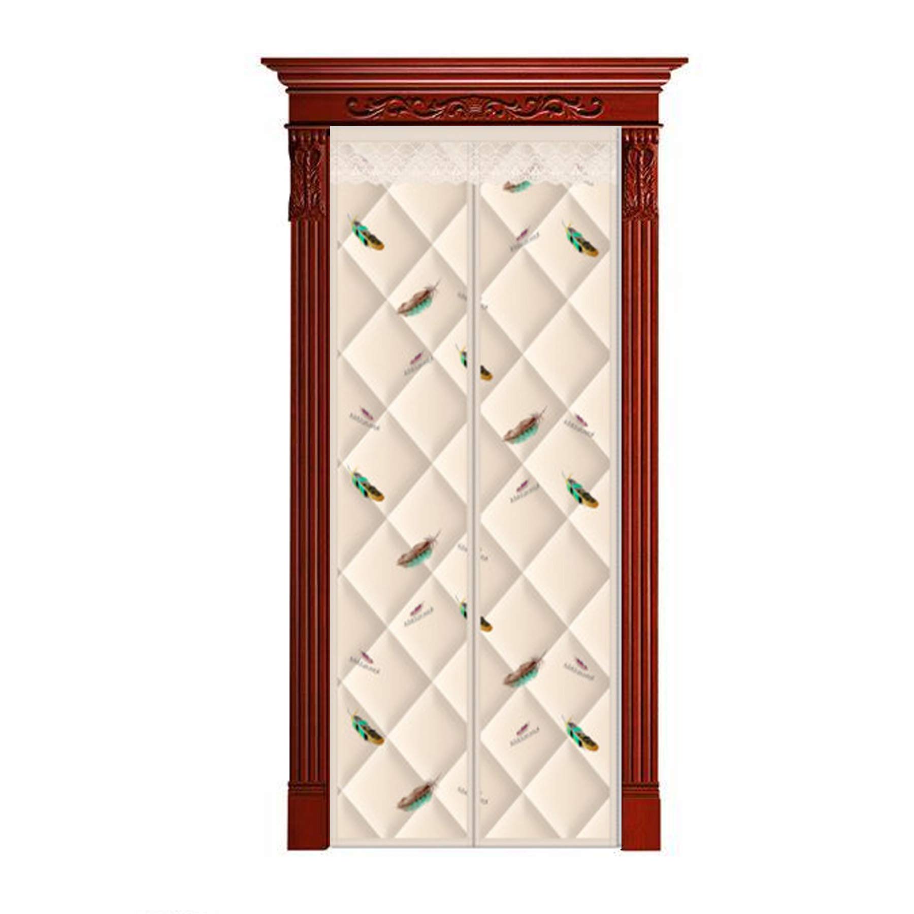 72x96 Inch Magnetic Screen Door with Thermal Insulation - Weatherproof, Anti-Rain & Snow, Self-Closing Cotton Curtain for French Doors & Greenhouses | Perfect for Patio, Deck, and Home Ventilation