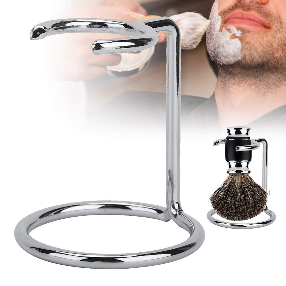 Premium Stainless Steel Razor & Shaving Brush Stand - Universal Holder for Most Razors & Brushes - Durable Shaving Kit Organizer for Salon, Home & Travel - Perfect for Wet Shaving & Grooming Essentials Storage
