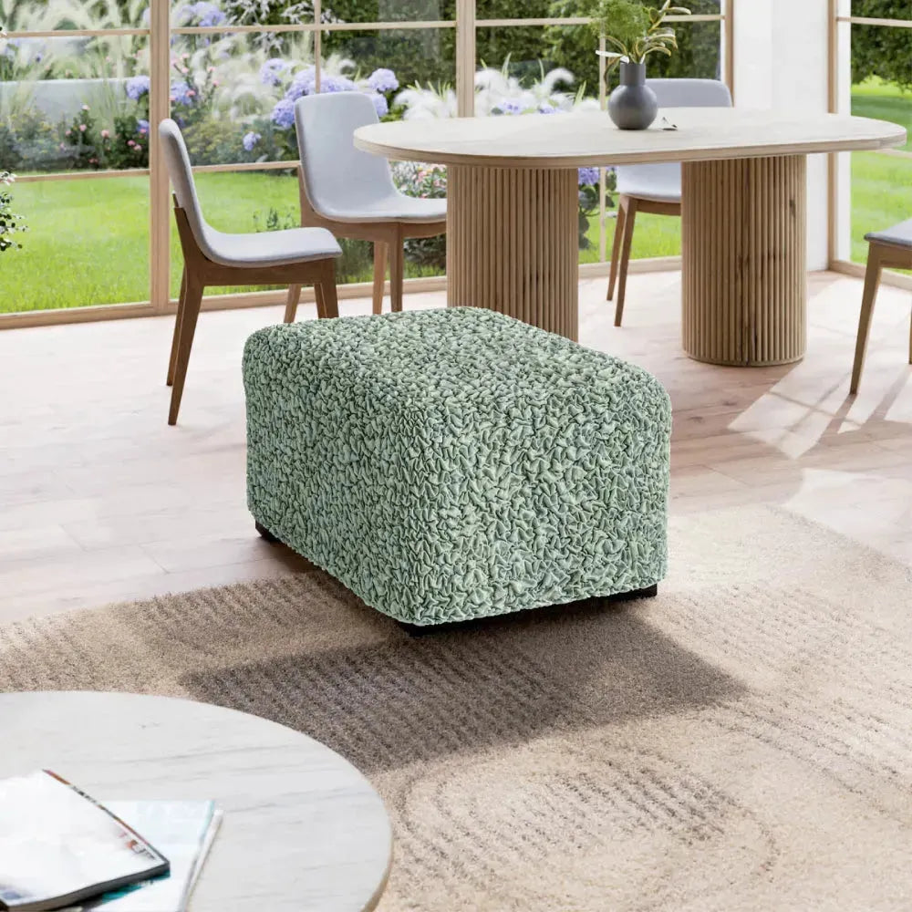 Ottoman Slipcover Medium Size - Premium Fuco Cotton Collection | Perfect for Living Room, Bedroom & Home Decor