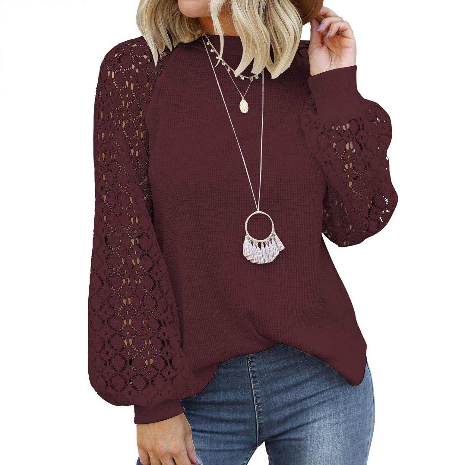 Plus Size Women's Tops - Soft Crewneck Long Sleeve Sweatshirts & Pullover Hoodies for Casual Wear | Perfect for Work, Lounge & Everyday Comfort