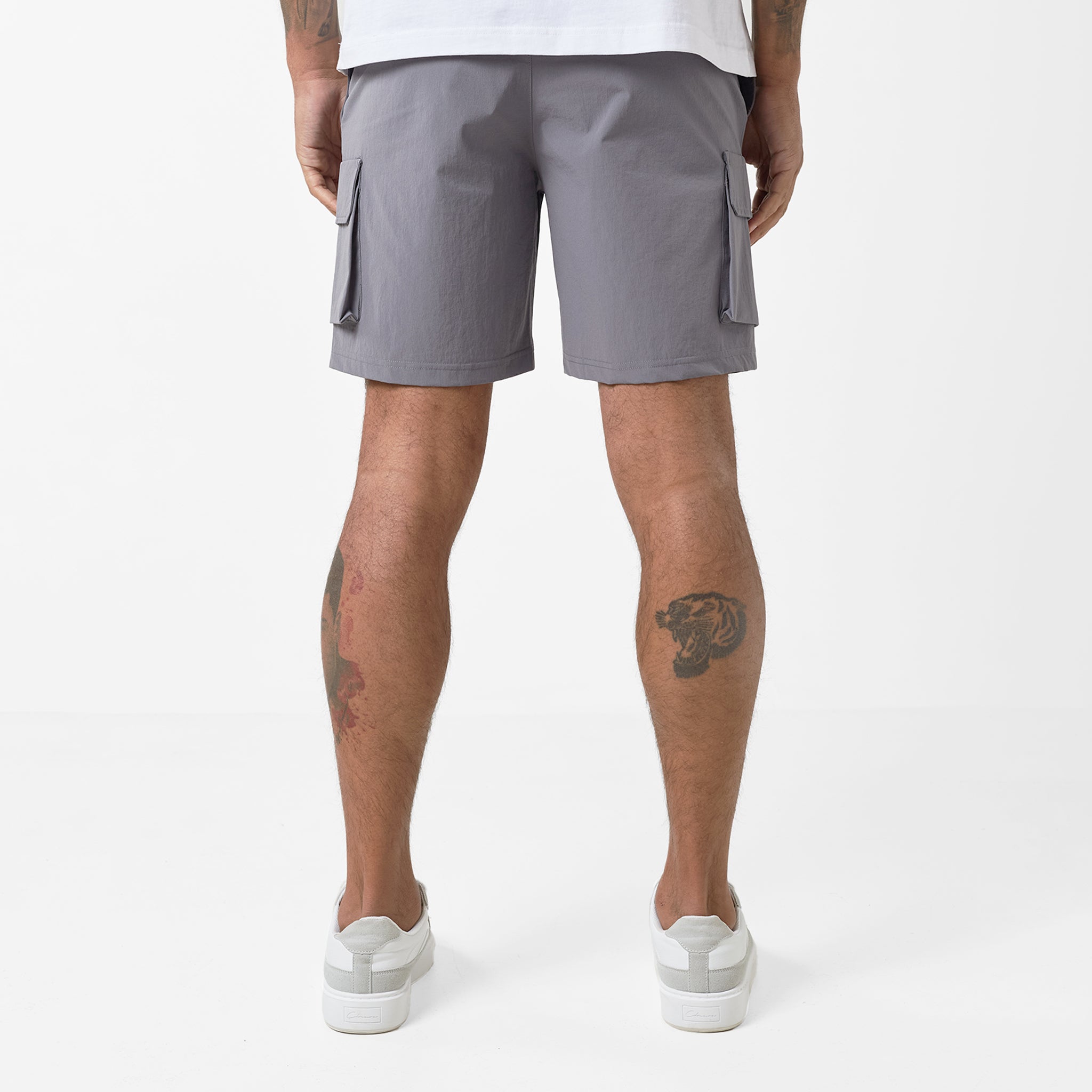 Premium Tech Cargo Shorts for Men - Comfortable & Durable Workout & Travel Pants with Multiple Pockets | Charcoal Grey | Perfect for Gym, Hiking, Outdoor Adventures & Casual Wear