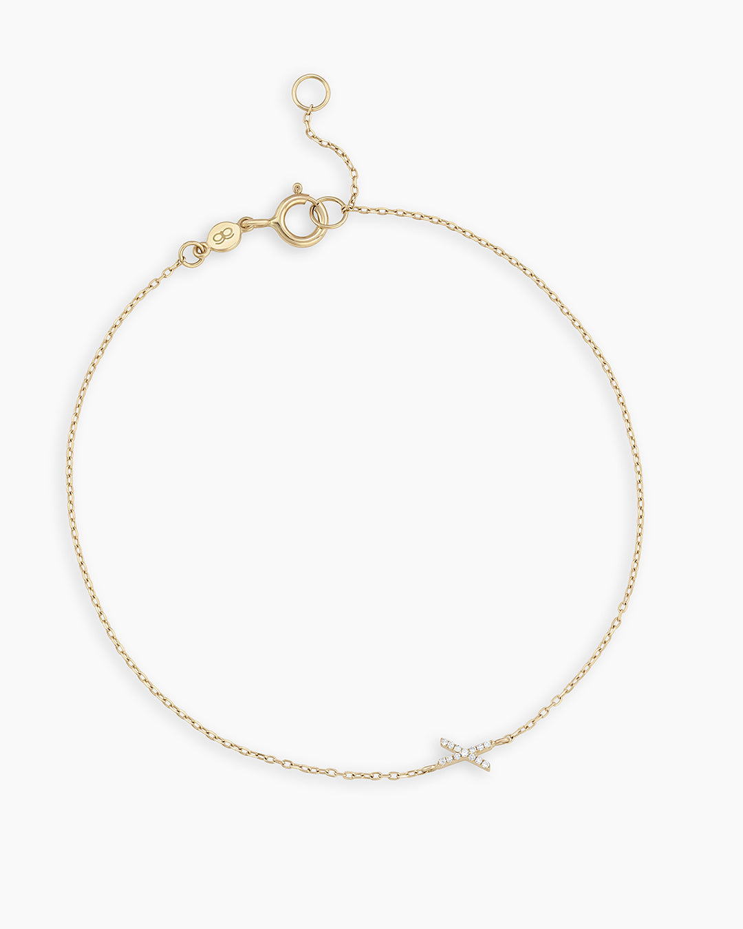 Diamond Pavé Alphabet Bracelet - Personalized Initial Letter Bracelet for Women, Sterling Silver or Gold Plated, Elegant Gift for Birthday, Anniversary, Valentine's Day | Perfect for Everyday Wear & Special Occasions