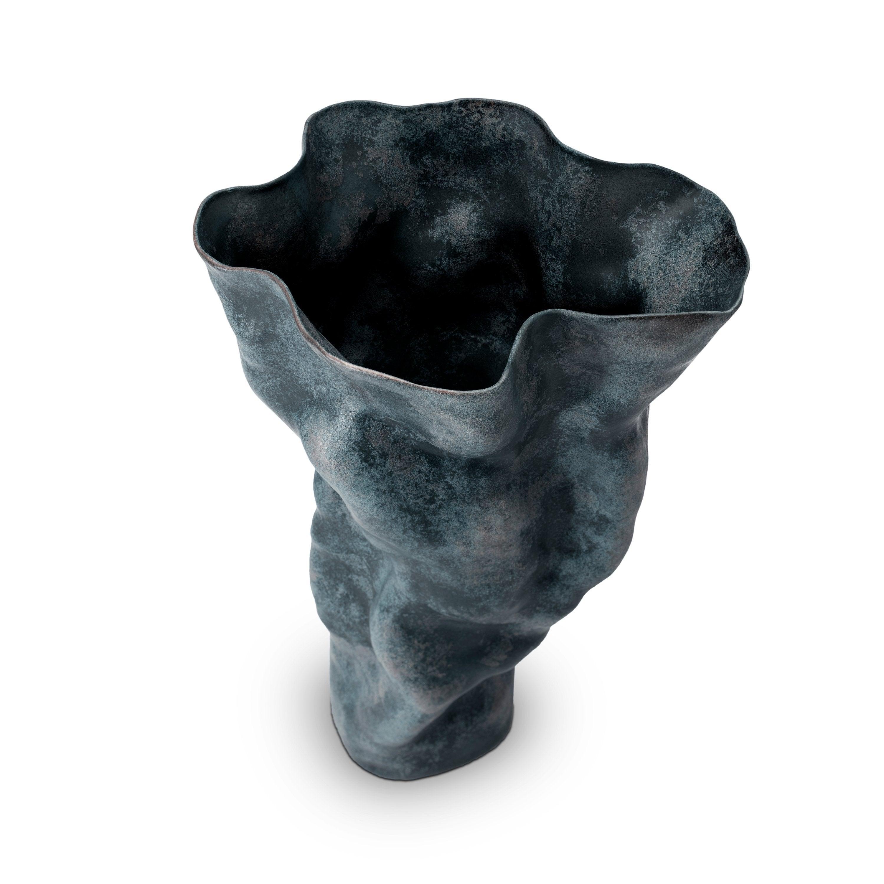 Timna Tall Aged Iron Vase - Elegant Home Decor for Living Room, Dining Table & Wedding Centerpieces