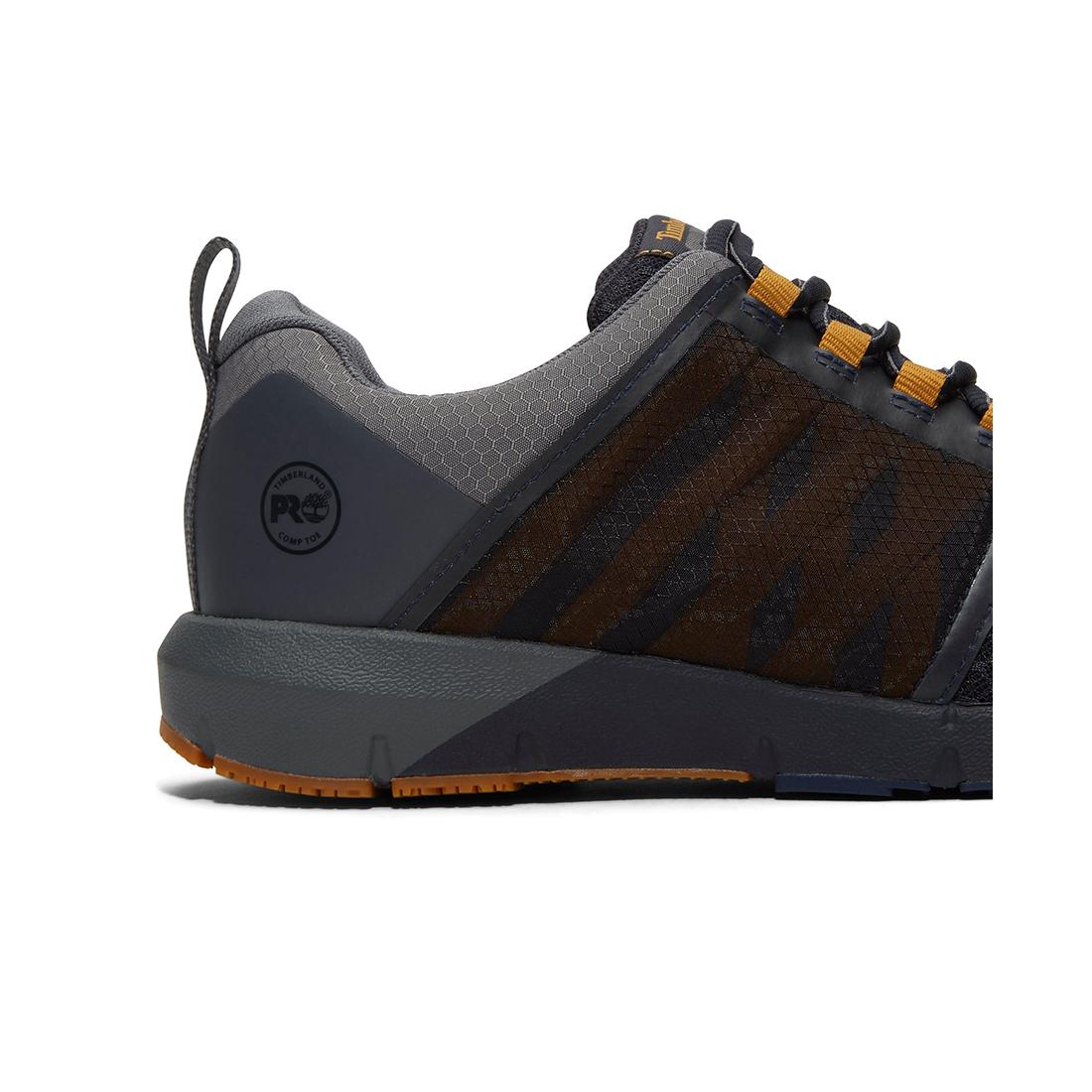 Radius Composite Toe Work Shoes for Men - Lightweight Safety Boots, Slip Resistant, Electrical Hazard Protection - Blue Grey - Ideal for Construction, Warehouse & Industrial Work