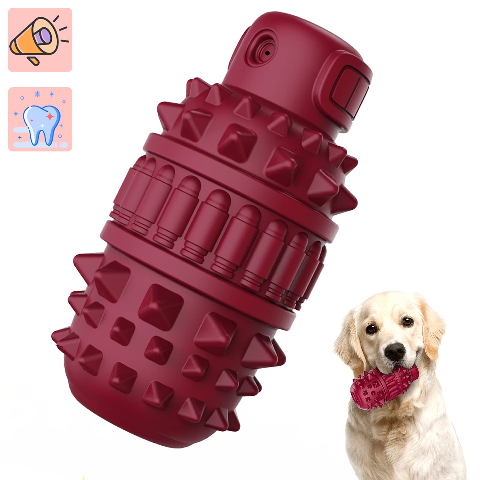 Indestructible Dog Chew Toys for Aggressive Chewers - Durable Interactive Teeth Cleaning Toys for Medium & Large Breed Dogs - Anxiety Relief & Dental Health - Perfect for Playtime, Training, and Long-Lasting Entertainment