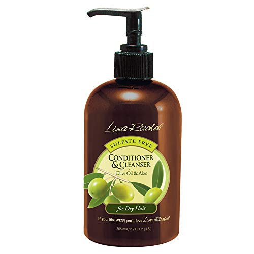 Lisa Rachel Moisturizing Conditioner & Cleanser with Olive Oil & Aloe Vera for Dry Hair - 12oz Hydrating Hair Care Set | Perfect for Damaged Hair Repair & Daily Nourishment
