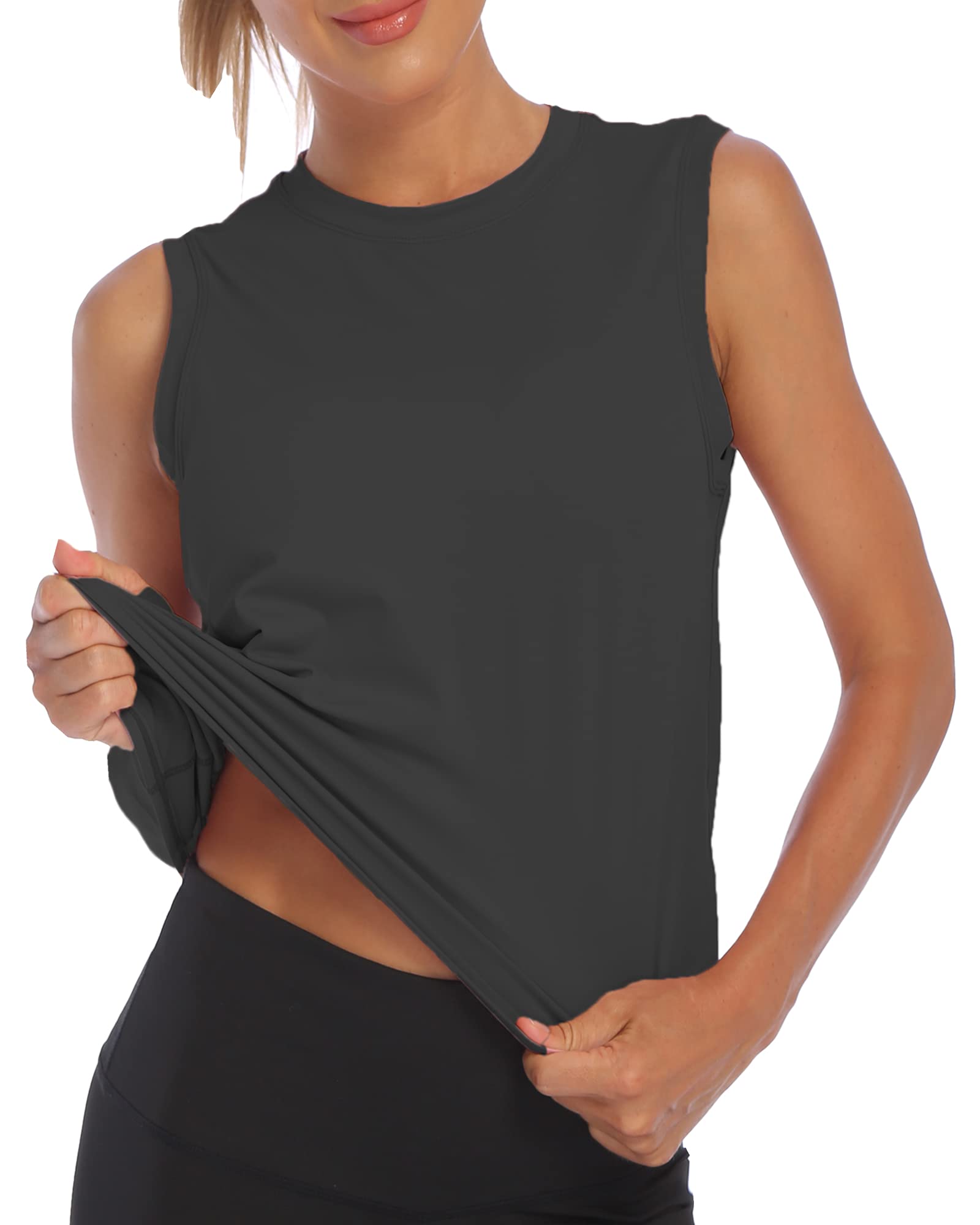 Women's Workout Tank Tops - Sleeveless Athletic Crop Tops for Running & Gym - Breathable Cool Shirts for Yoga, Fitness & Summer Sports