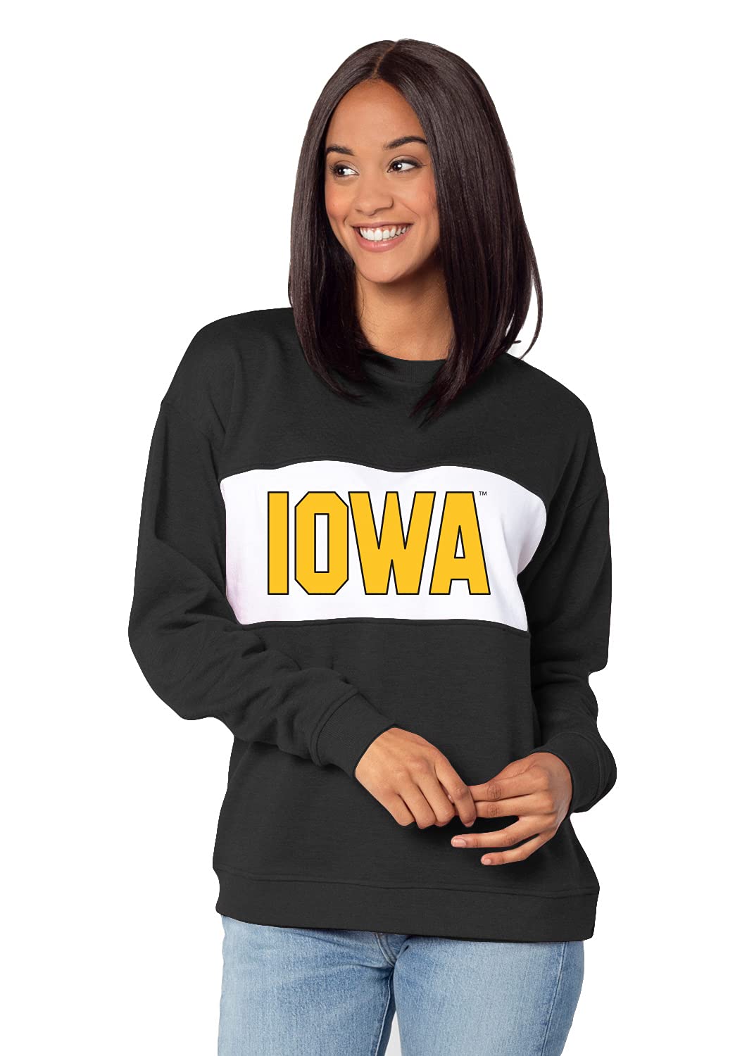 Chicka-D Women's Pennant Sweatshirt - Cozy Pullover for Casual Wear, Street Style & Fall Fashion | Soft Fleece Crewneck with Vintage Lettering