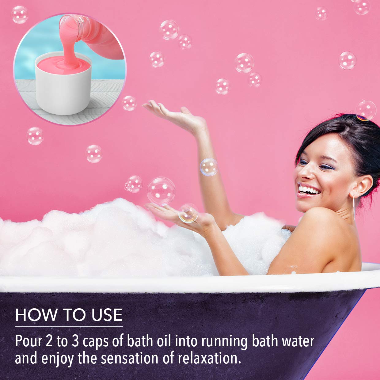 1000ml Rose Essential Oil Bath Foam for Relaxation & Beauty | Aromatherapy Bubble Bath for Spa, Good Sleep & Wellness | Perfect for Home Spa Nights & Stress Relief